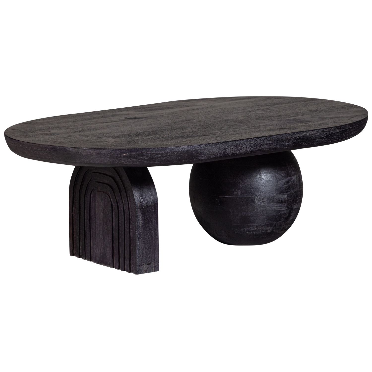 STEPPE COUCHTISCH MANGO HOLZ SCHWARZ 110x72 cm