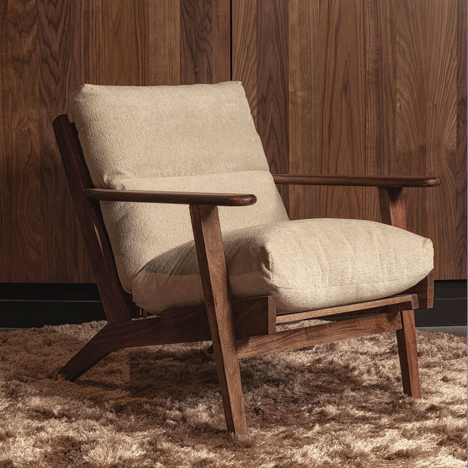 HOUSTON SESSEL BOUCLE/HOLZ NATUR