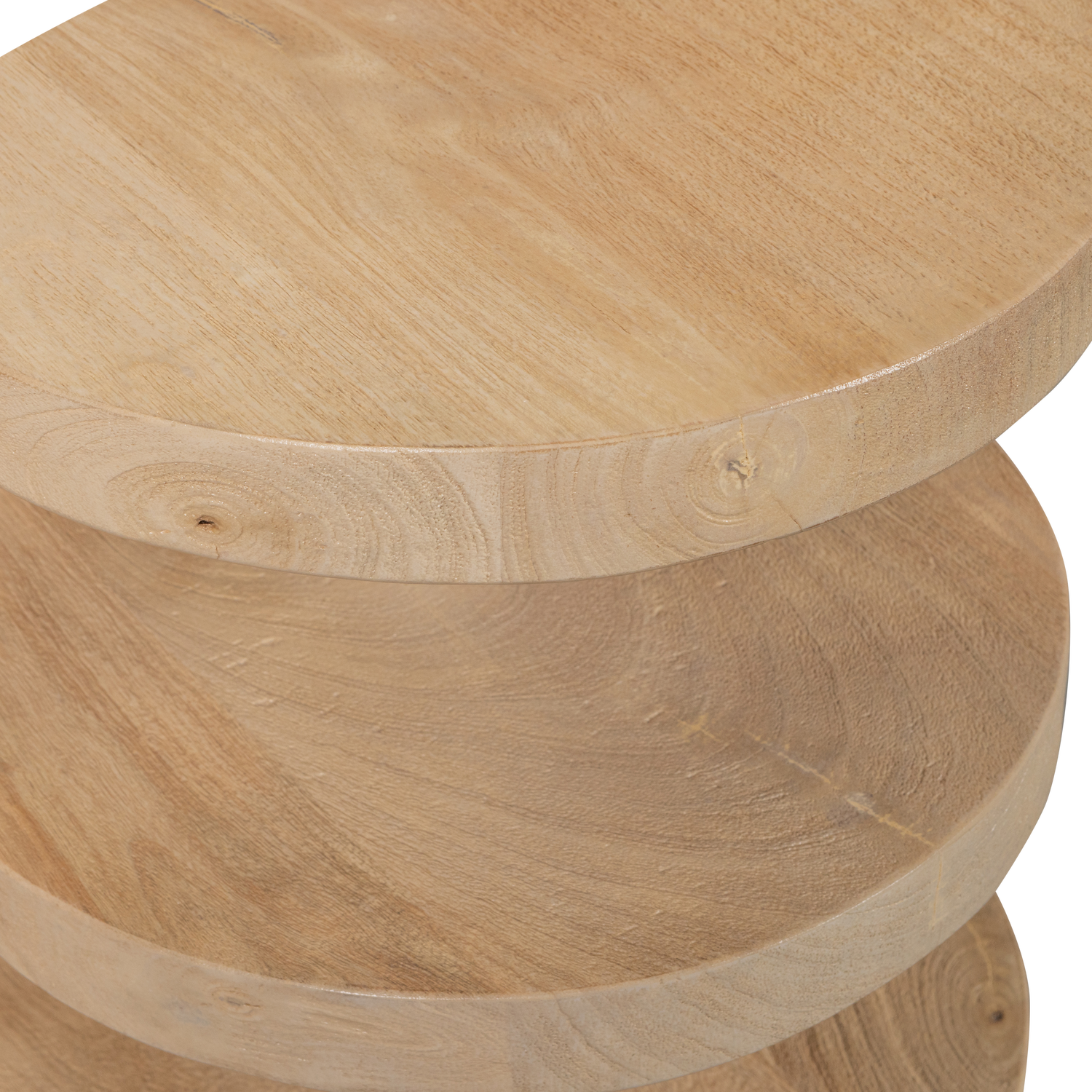 DARREN HALBKREISFORMIGER BEISTELLTISCH MANGO HOLZ NATUR