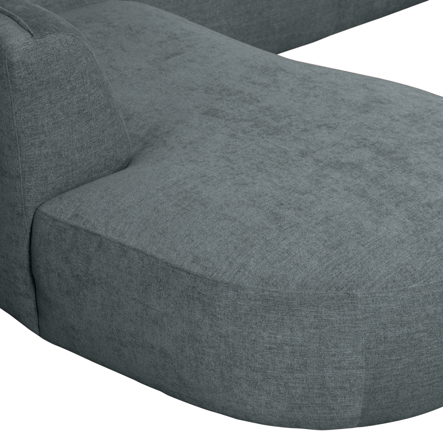 POLLY SOFA U-FORMIG LINKS BLAU/GRUN