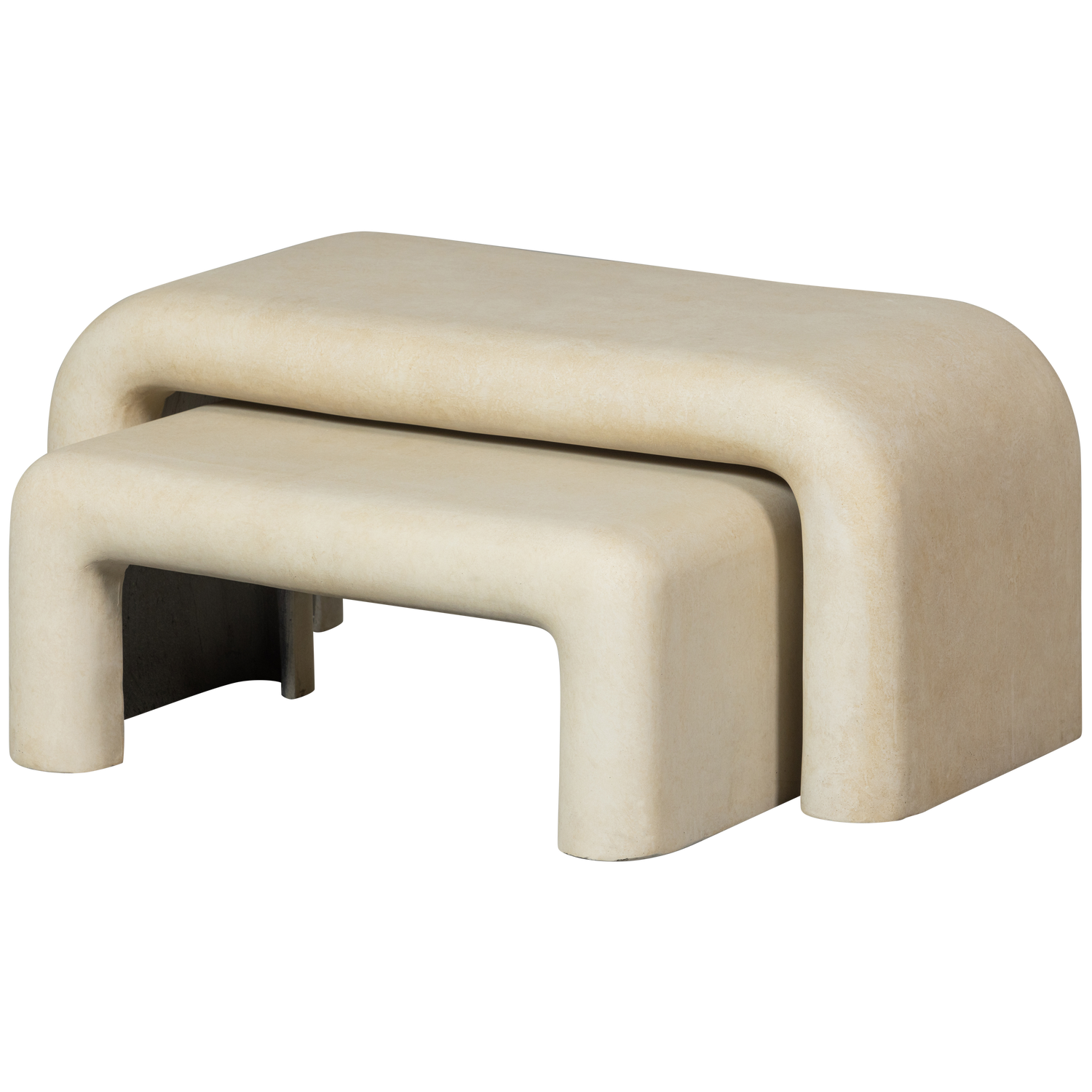 2ER SET - STANI COUCHTISCH BETONOPTIK NATURAL