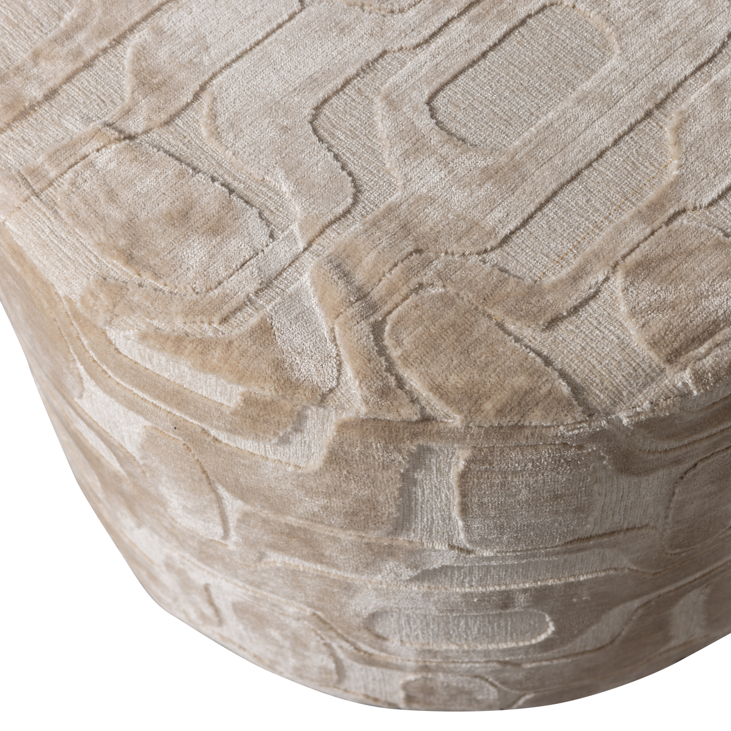 YAGO HOCKER VISKOSEMUSTER NATUREL 60x43CM