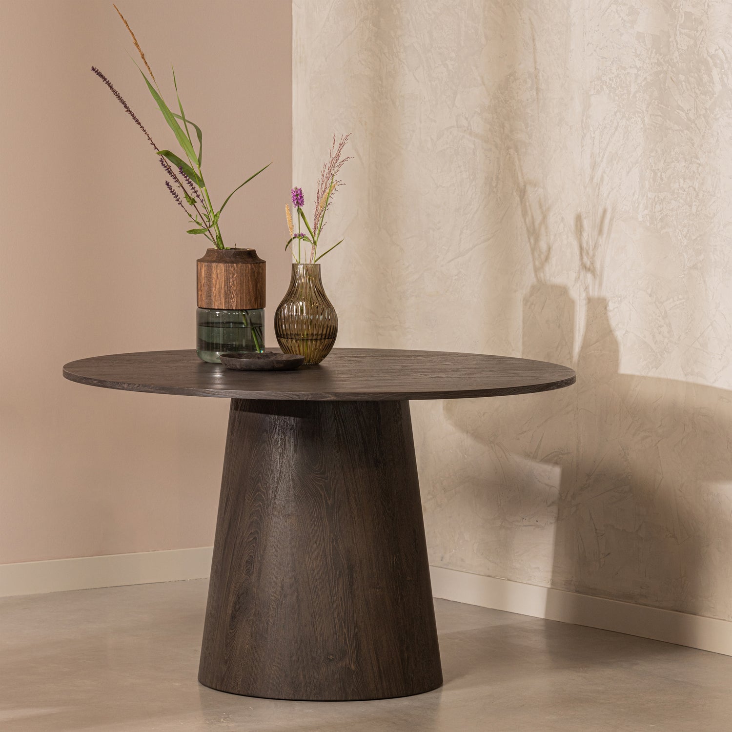 MAAN ESSTISCH RUND MDF DUNKELBRAUN O120CM