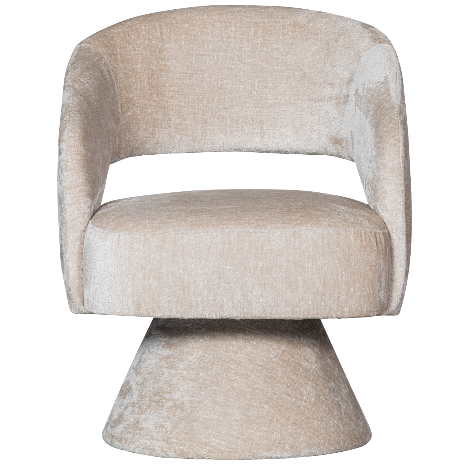 EBBA DREHSESSEL CHENILLE NATUR