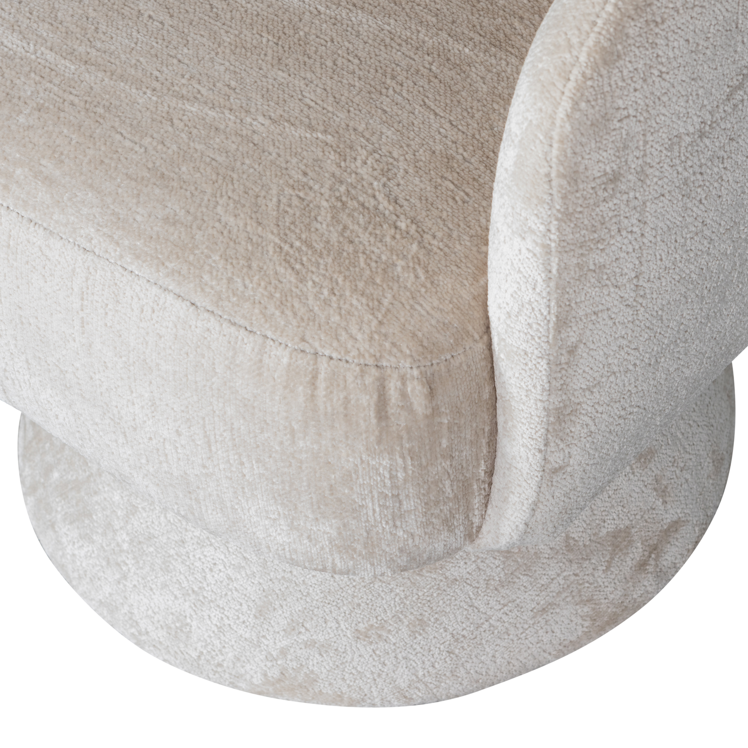EBBA DREHSESSEL CHENILLE NATUR