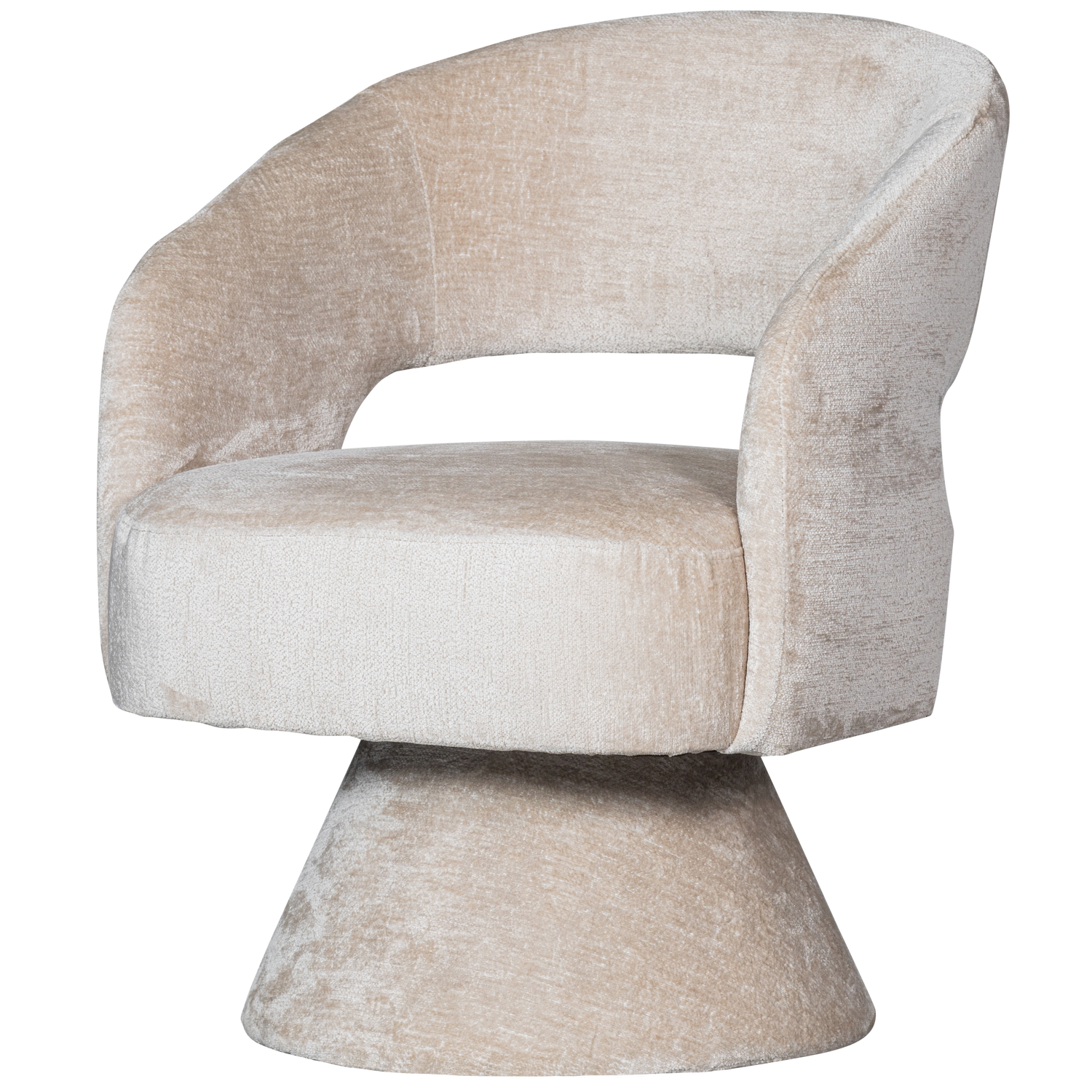 EBBA DREHSESSEL CHENILLE NATUR