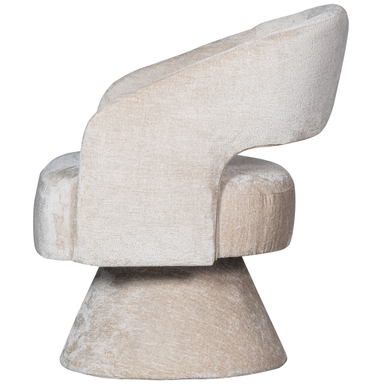 EBBA DREHSESSEL CHENILLE NATUR