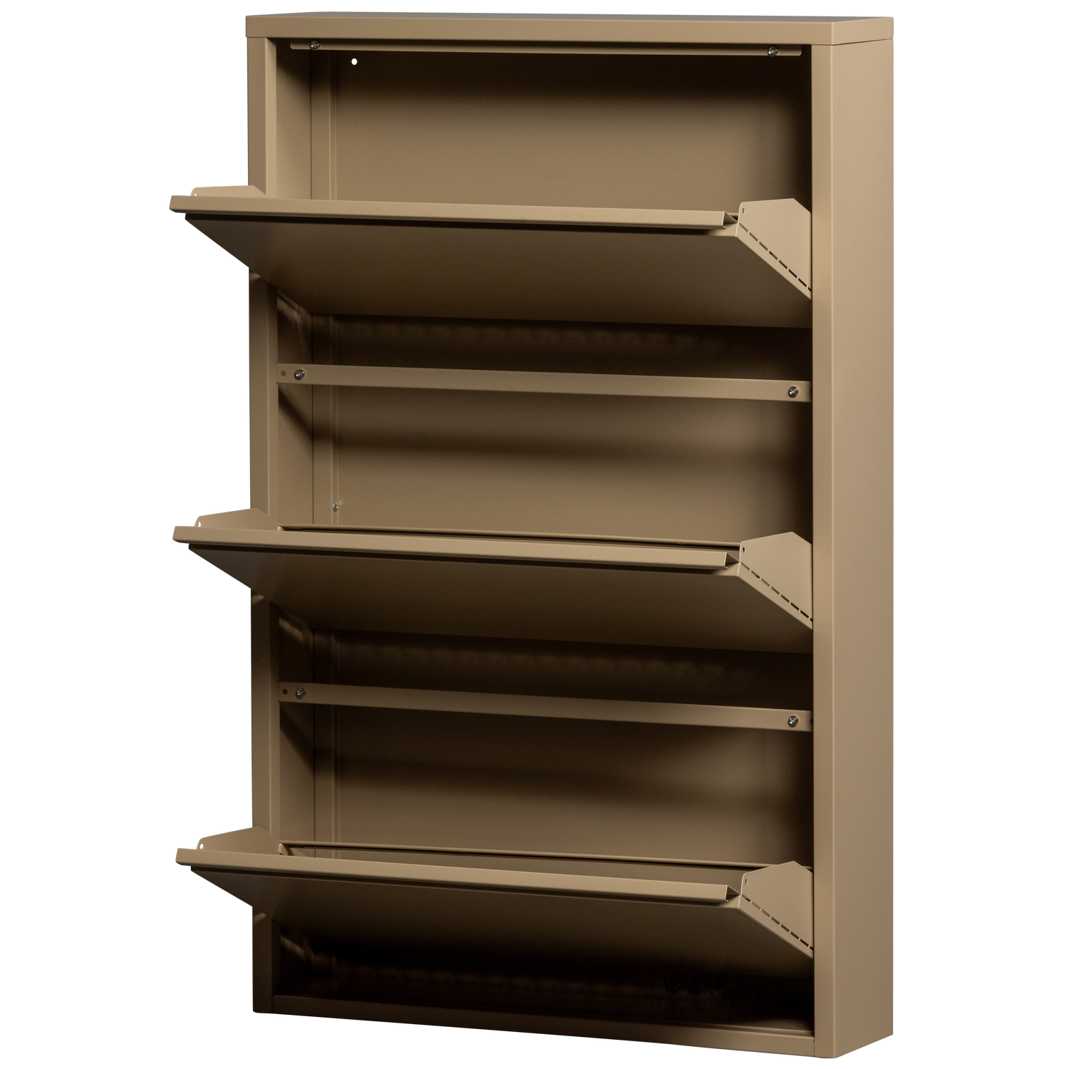 SABINE SCHUHSCHRANK MIT 3 FACHERN AUS METALL SAND