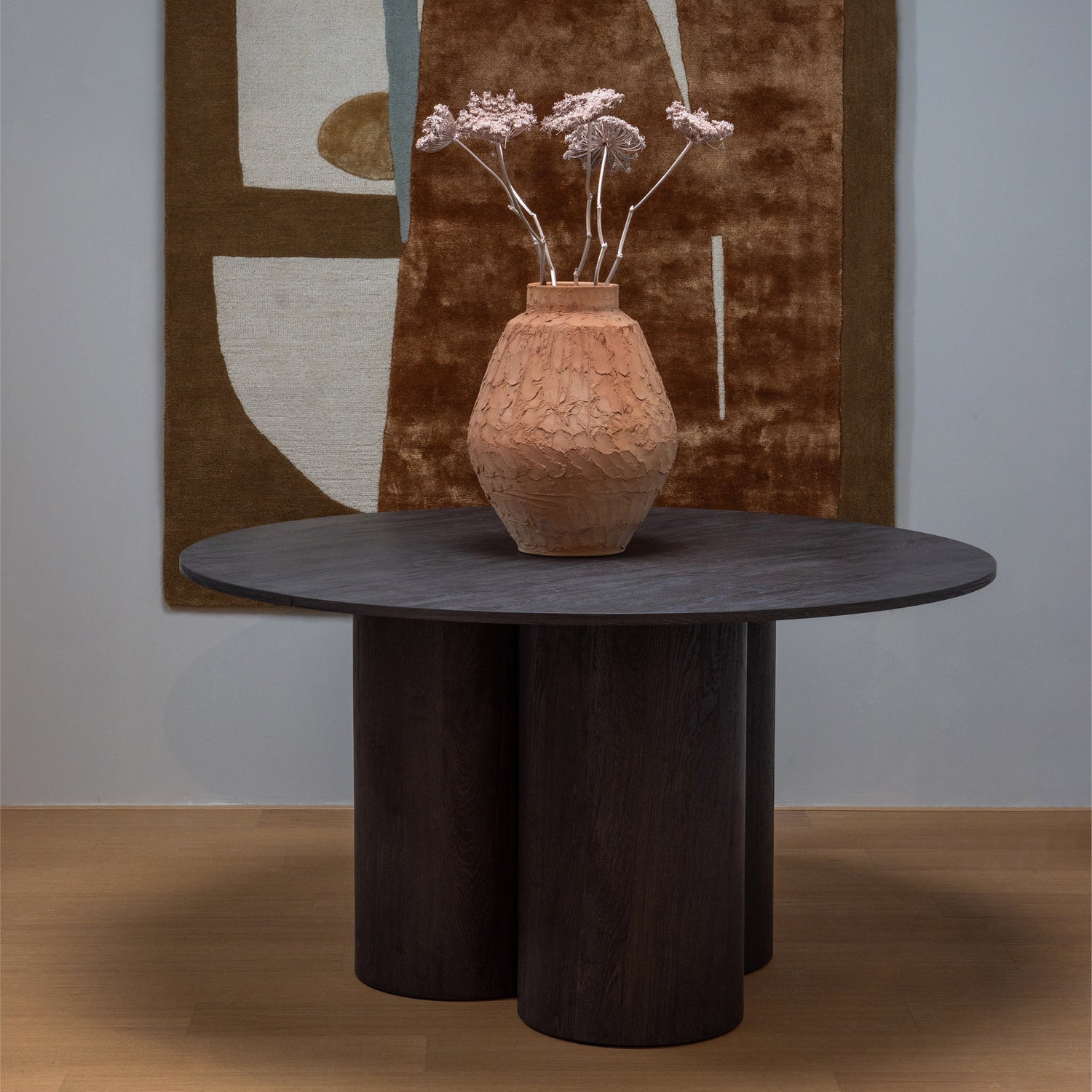 OONA ESSTISCH RUND MIT 3-BEIN MDF DUNKELBRAUN O140CM