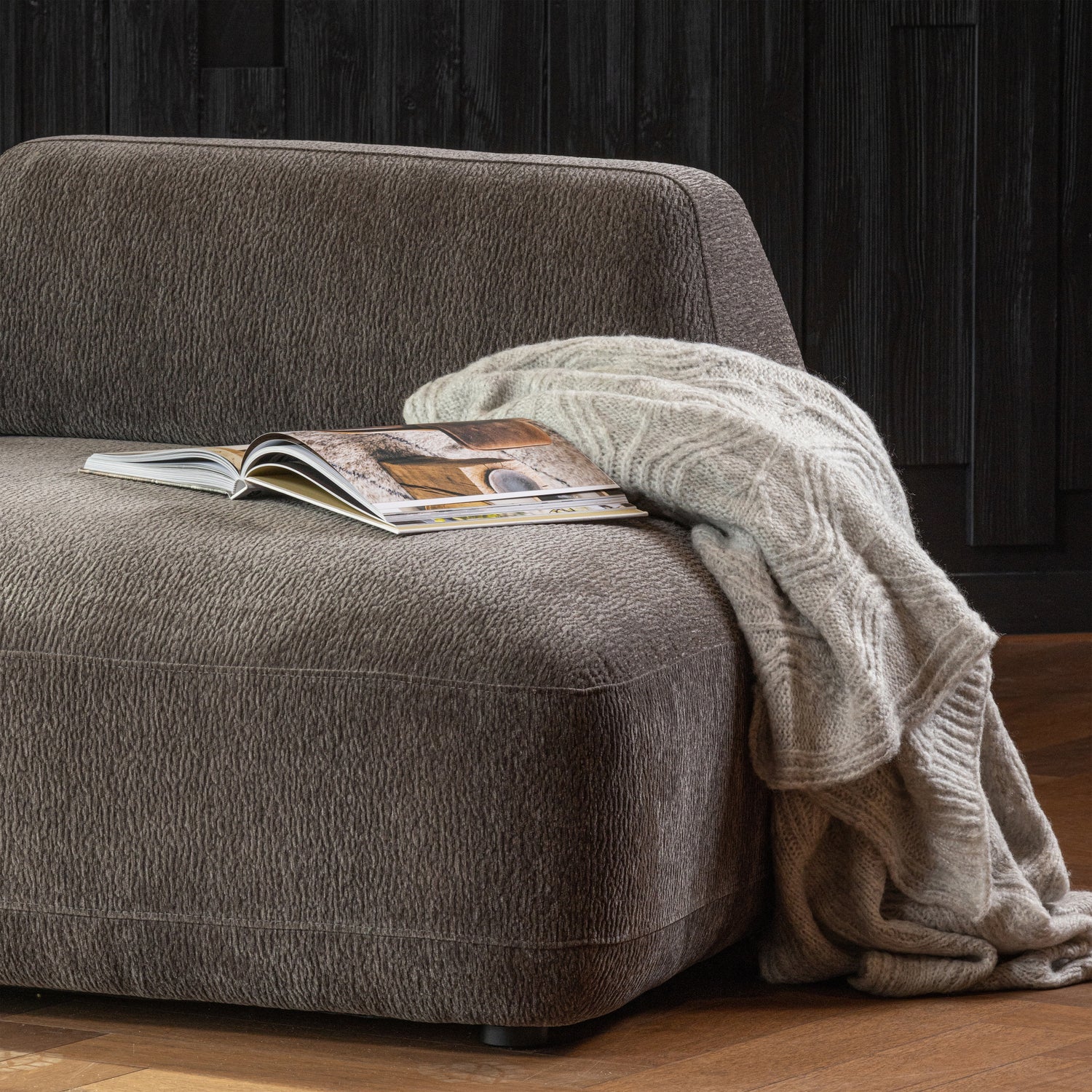 STERCK SESSEL MIT BEWEGLICHER RUCKENLEHNE CHARCOAL