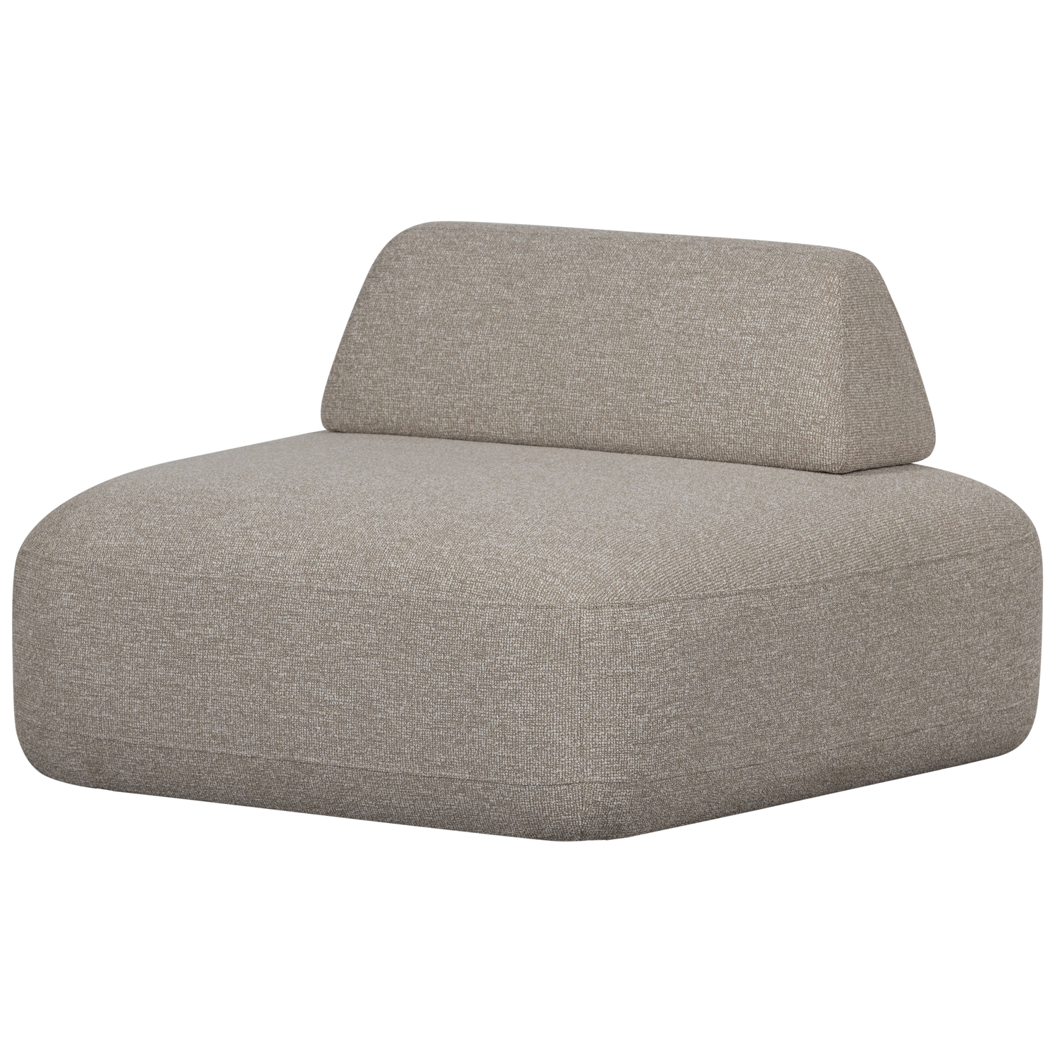 STERCK SESSEL MIT BEWEGLICHER RÜCKENLEHNE BOUCLE NATUR