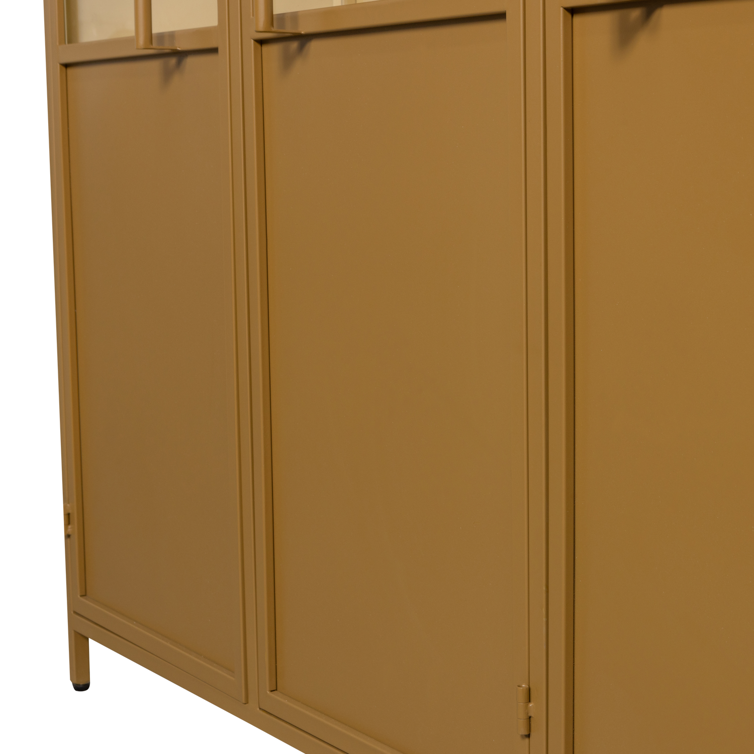 EXHIBIT XL 3-TÜRIG VITRINE SCHRANK METALL HONIGGELB 200x140x40 cm