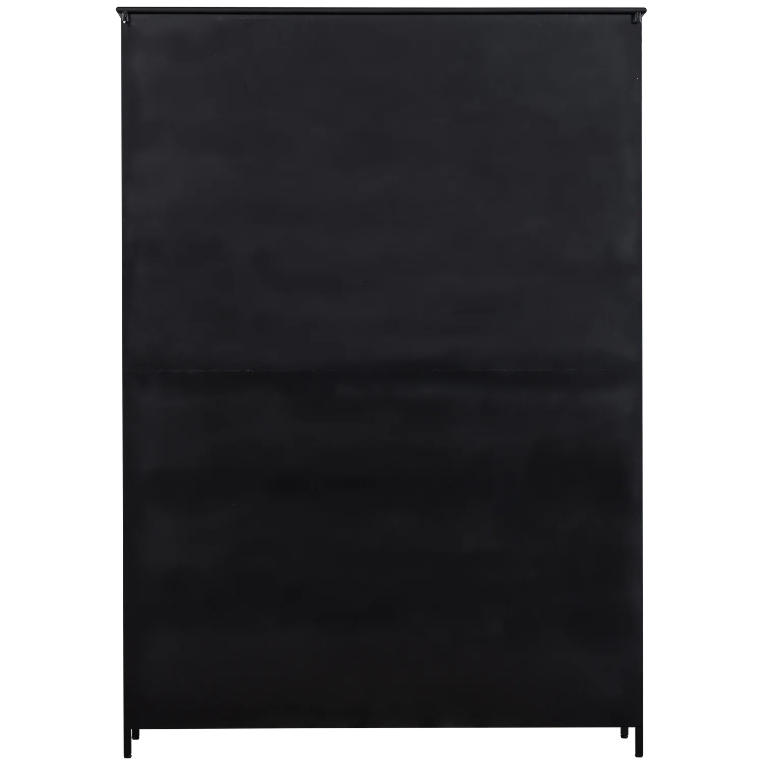 EXHIBIT XL 3-TURIG VITRINE SCHRANK METALL SCHWARZ BEIGE 200x140x40 cm