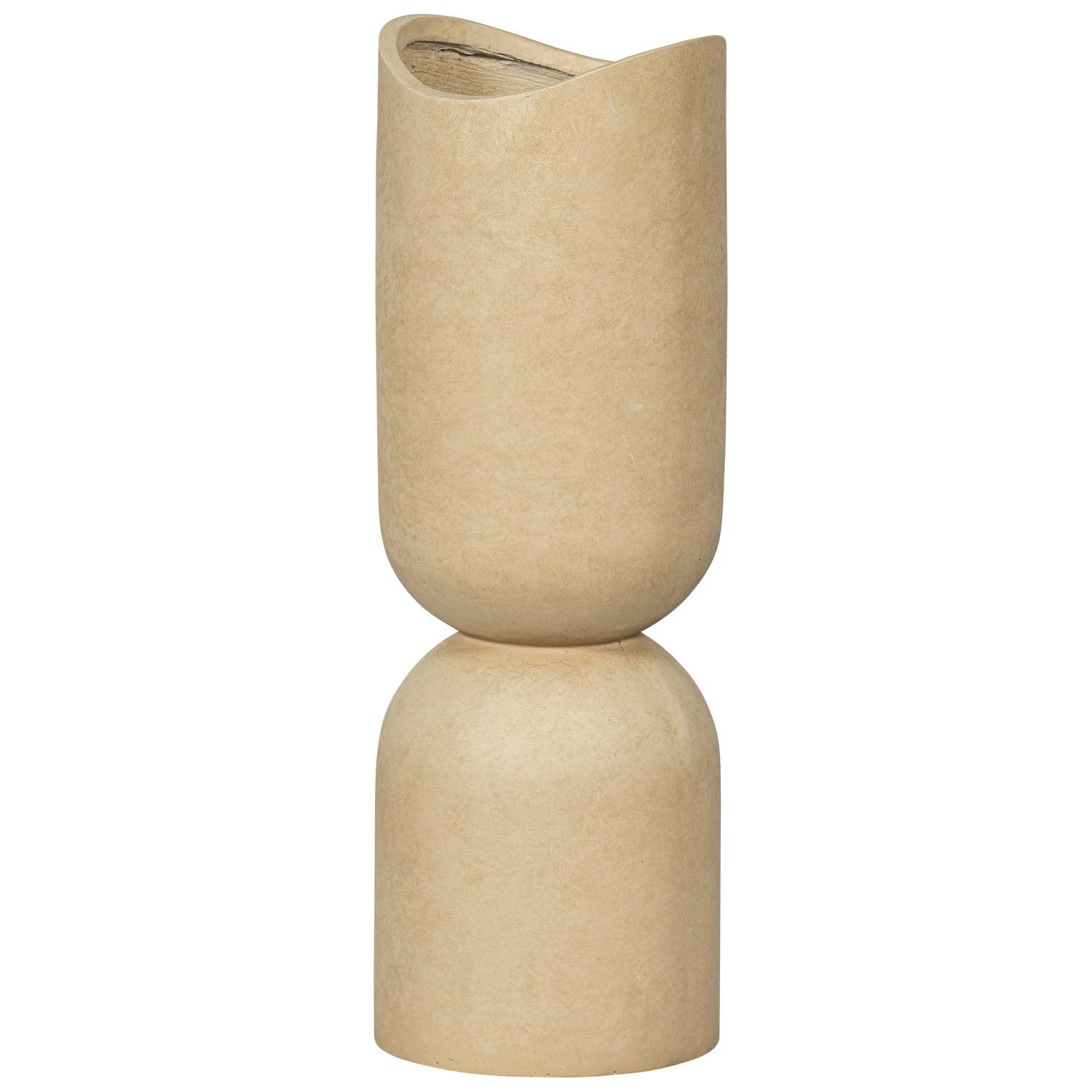 MOSI VASE/PFLANZGEFASS FIBRE CLAY BEIGE 75xO25CM