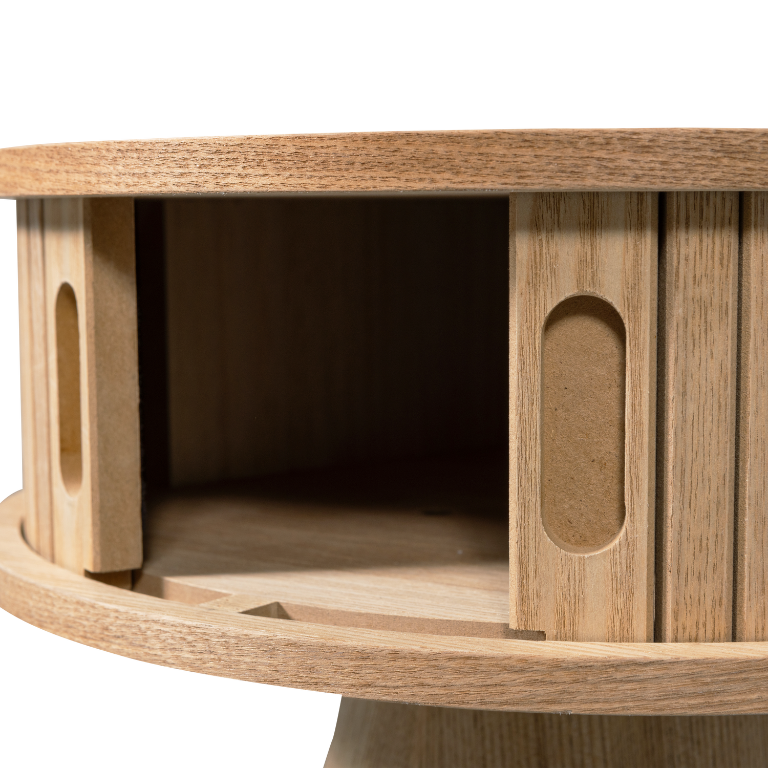 KARRI NACHTTISCH RUND HOLZ NATÜRLICH