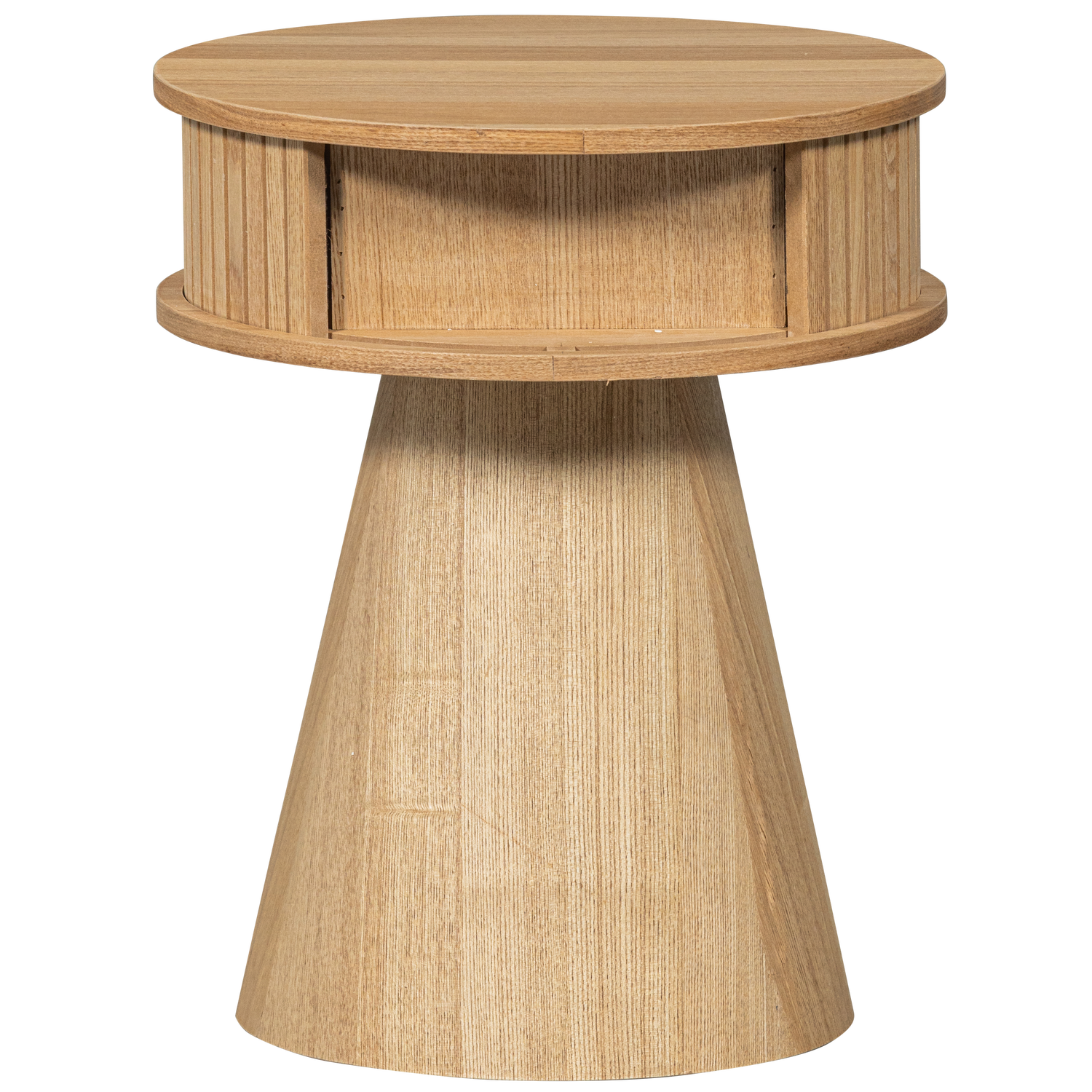 KARRI NACHTTISCH RUND HOLZ NATÜRLICH