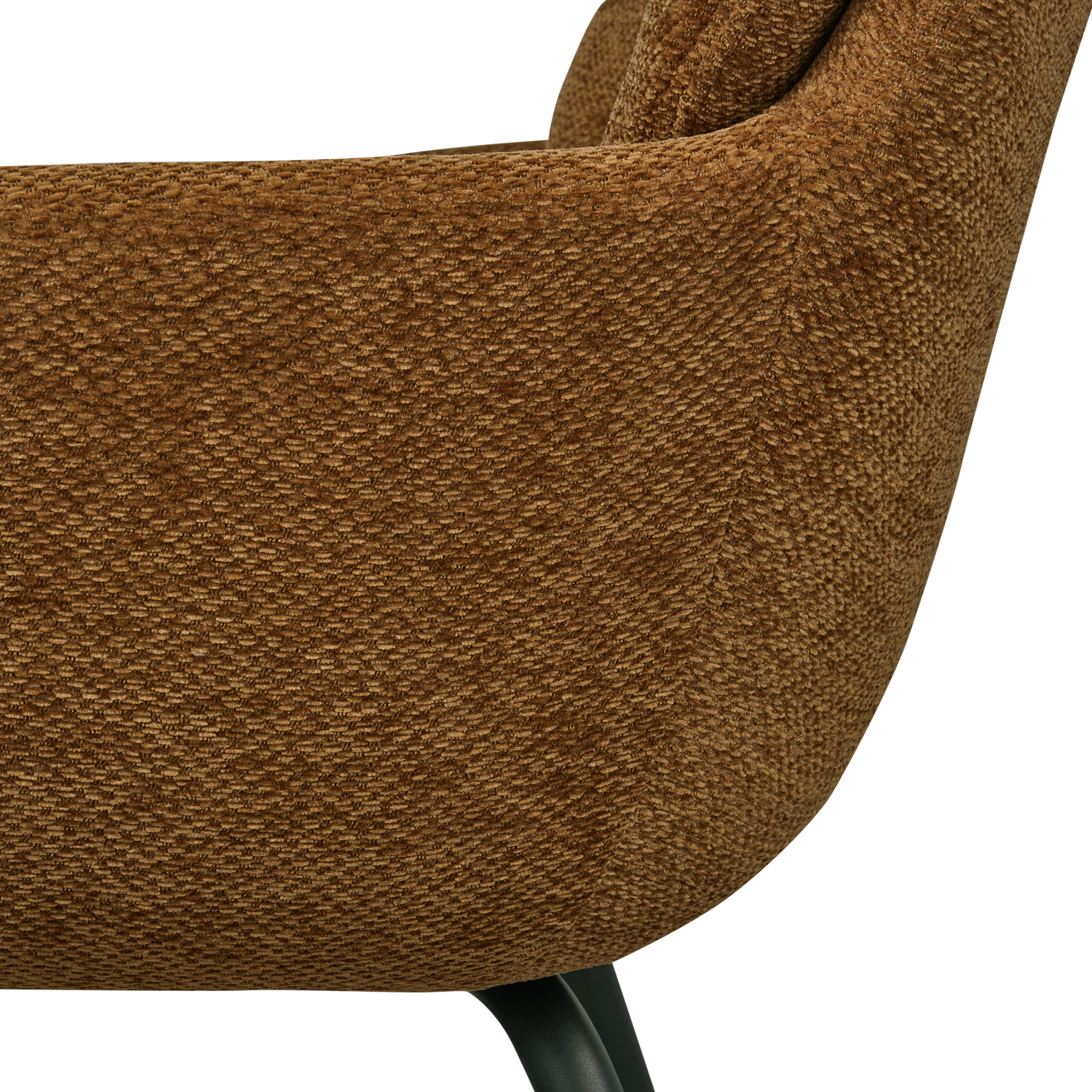 RUNA ESSZIMMERSTUHL CHENILLE KARAMELLBRAUN/GELB