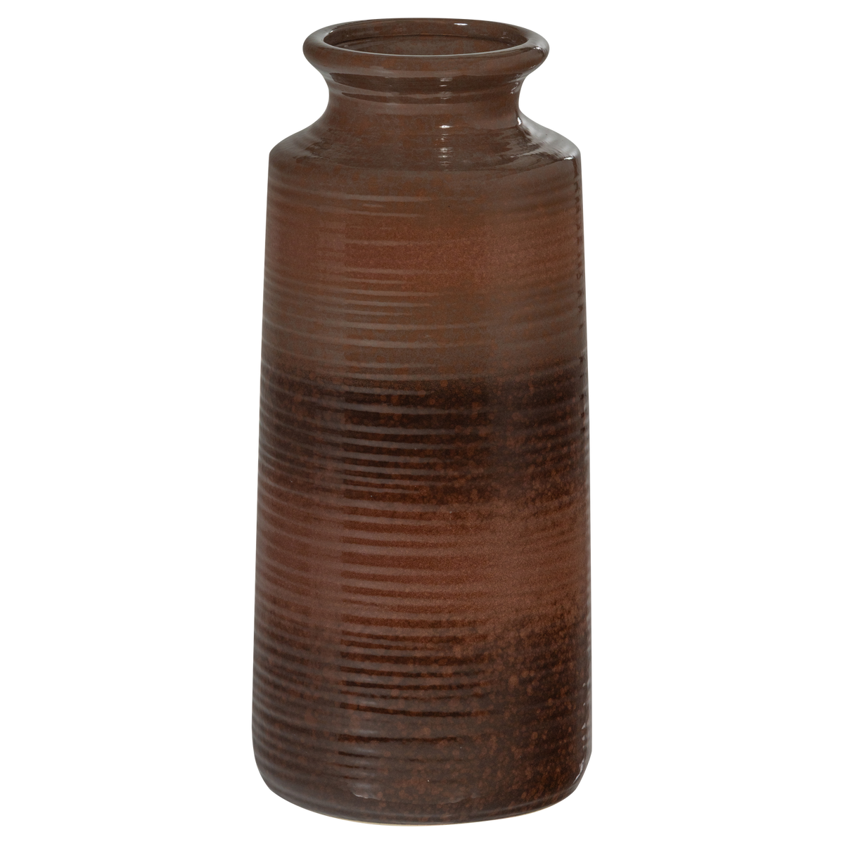 DECENNIA XL VASE KERAMIK BRAUN/ROT