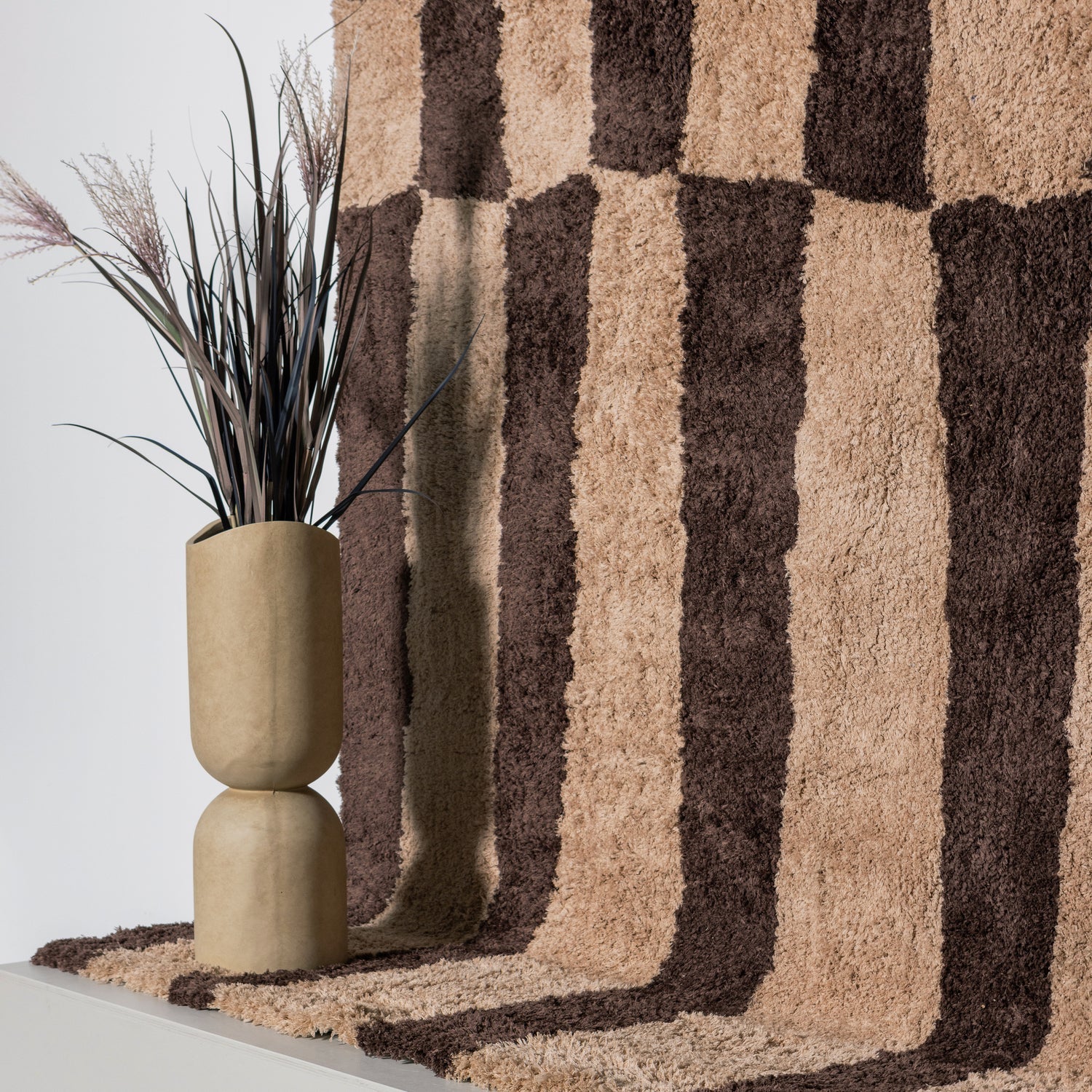 MOSI VASE/PFLANZGEFASS FIBRE CLAY BEIGE 75xO25CM