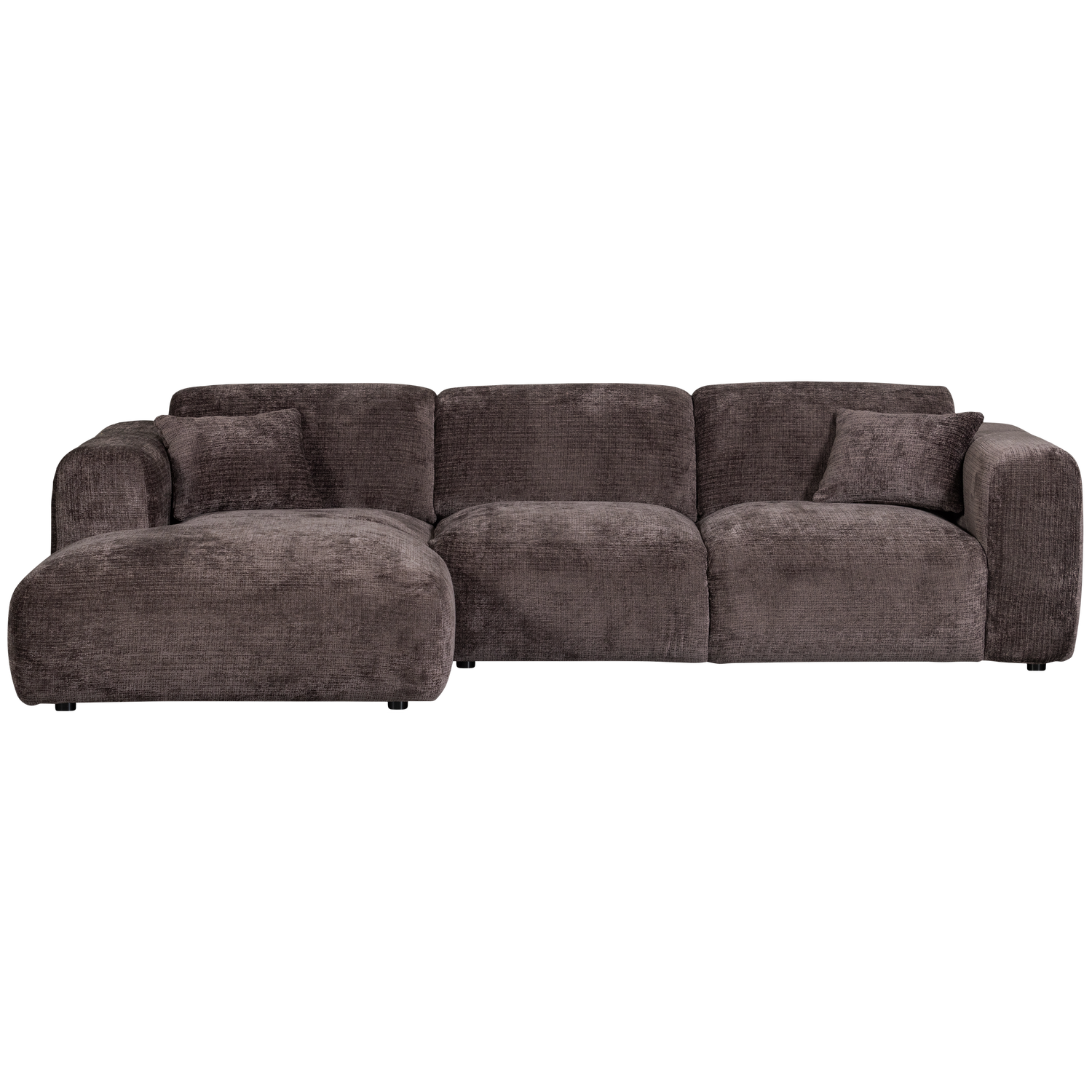 CLOUD CHAISELONGUE LINKS GEWEBTE CHENILLE WARMES BRAUN