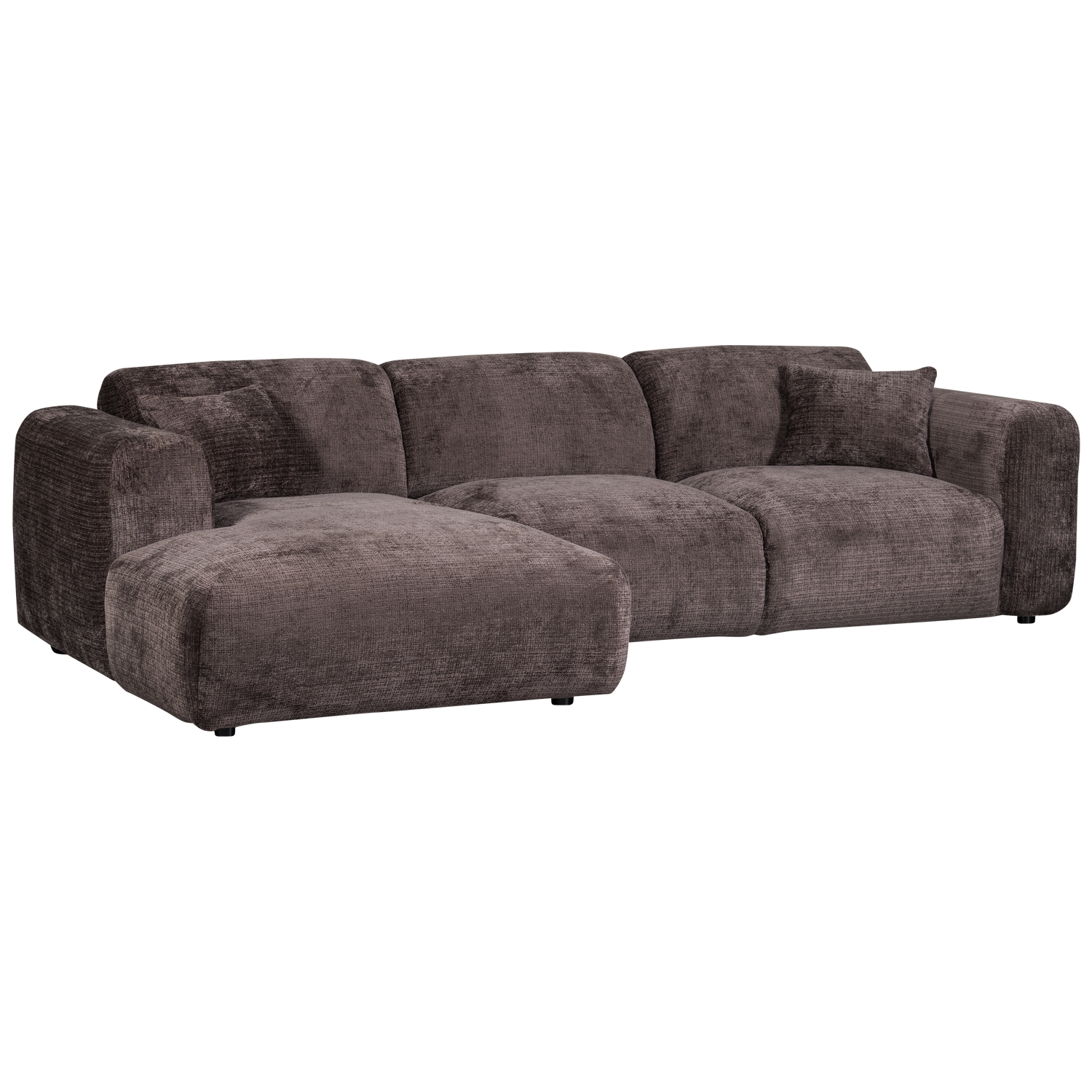 CLOUD CHAISELONGUE LINKS GEWEBTE CHENILLE WARMES BRAUN