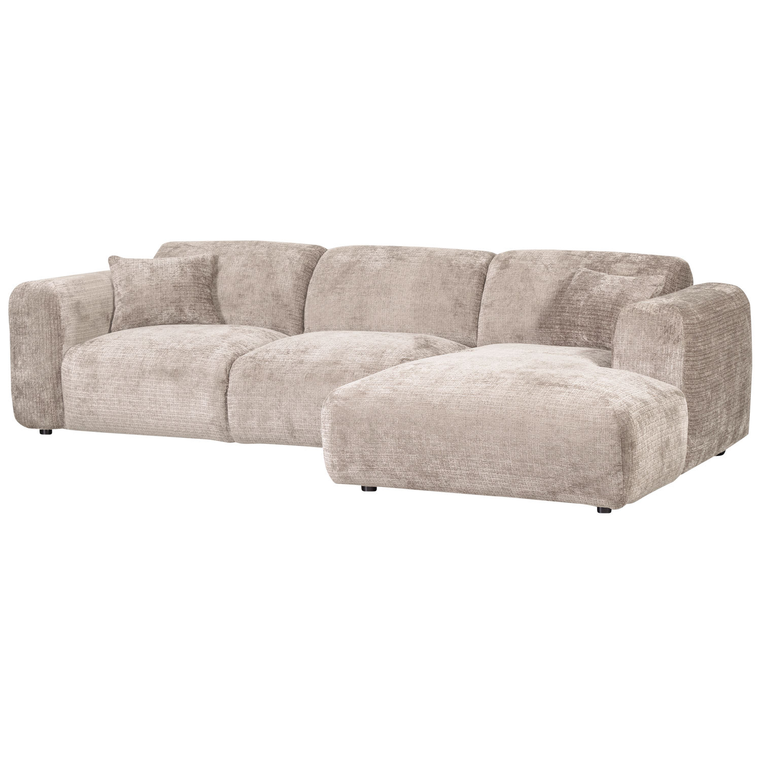 CLOUD CHAISELONGUE RECHTS GEWEBTE CHENILLE NATUR