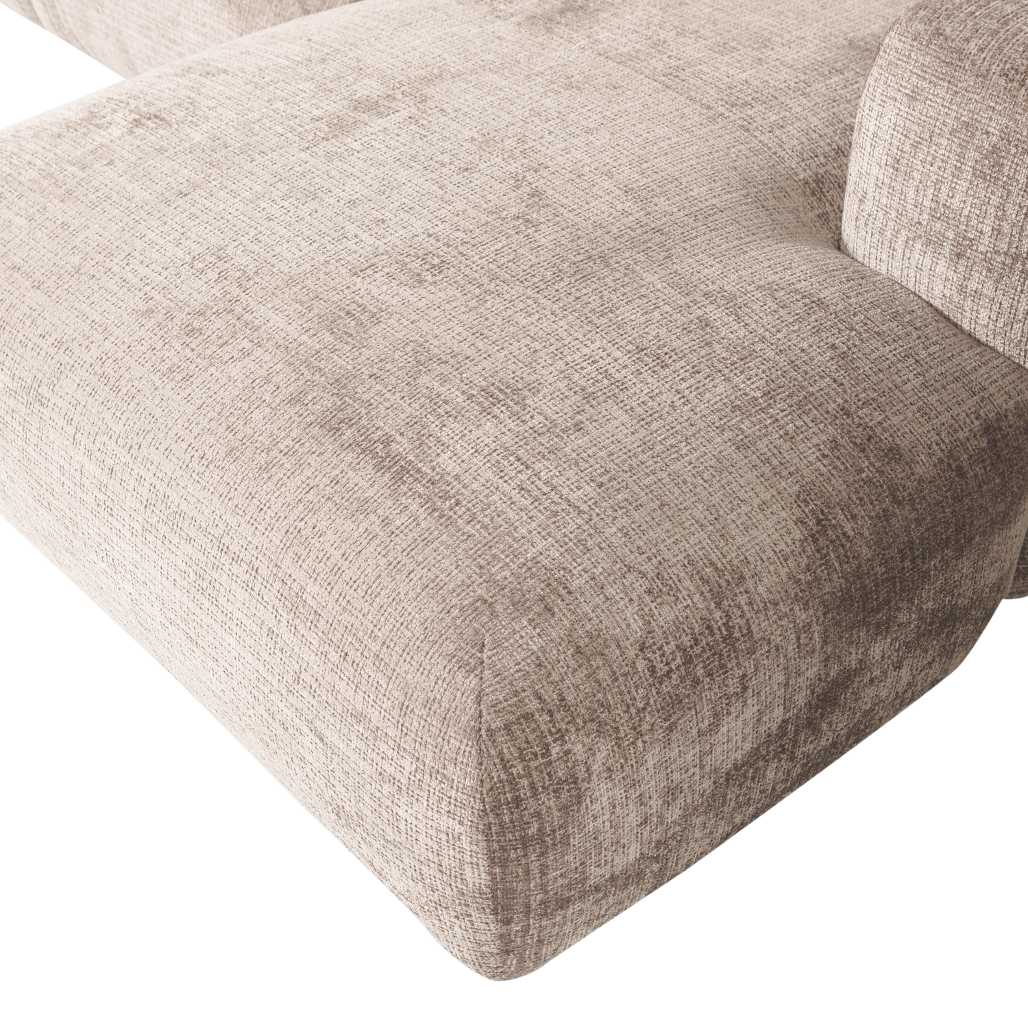 CLOUD CHAISELONGUE RECHTS GEWEBTE CHENILLE NATUR