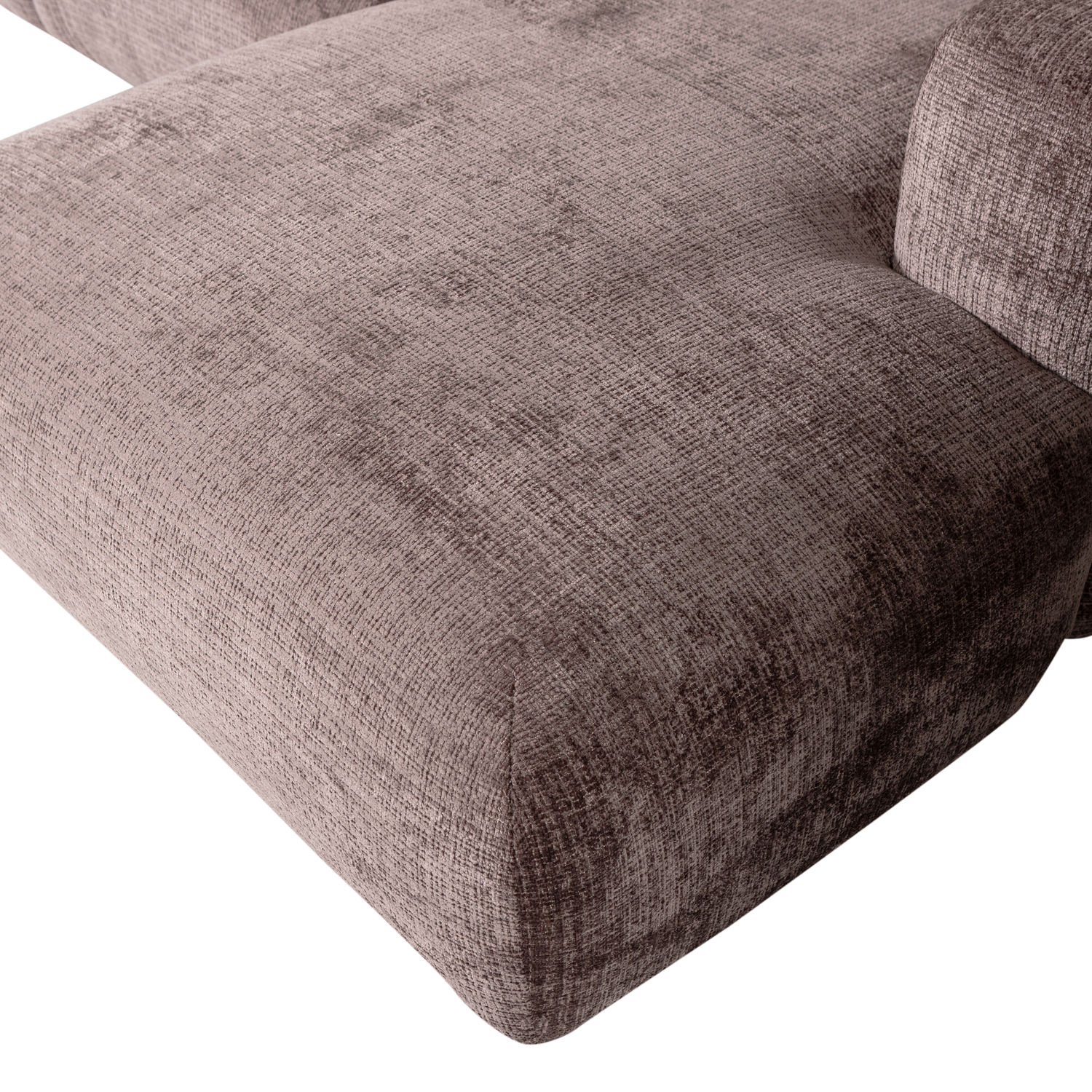 CLOUD CHAISELONGUE RECHTS GEWEBTE CHENILLE TAUPE