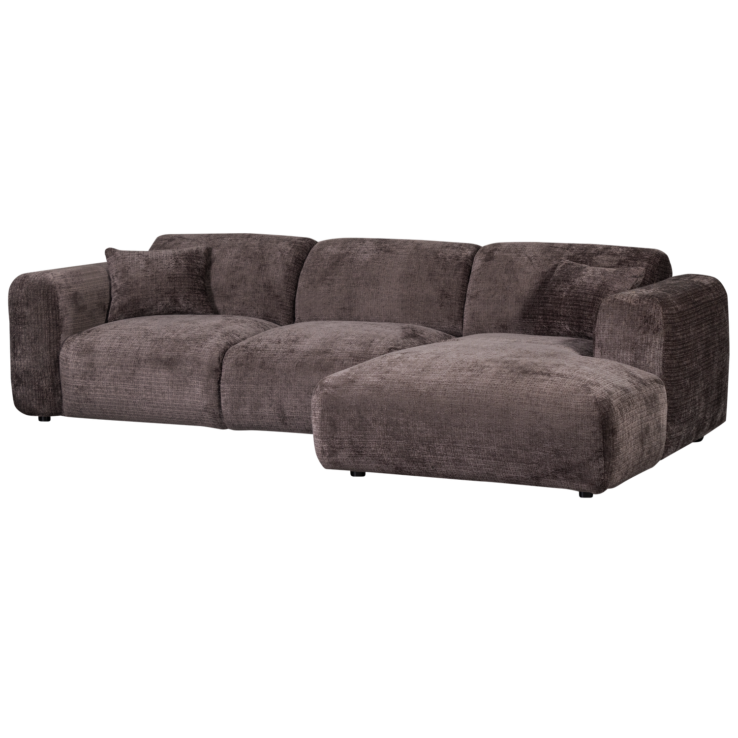 CLOUD CHAISELONGUE RECHTS GEWEBTE CHENILLE WARMES BRAUN