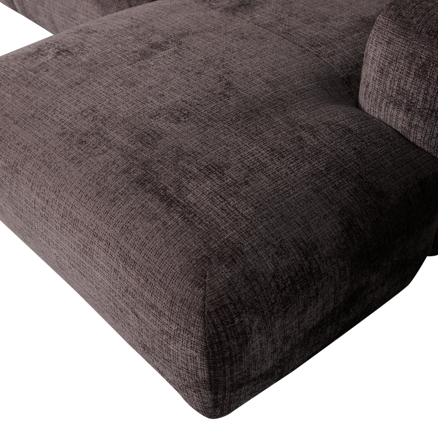 CLOUD CHAISELONGUE RECHTS GEWEBTE CHENILLE WARMES BRAUN