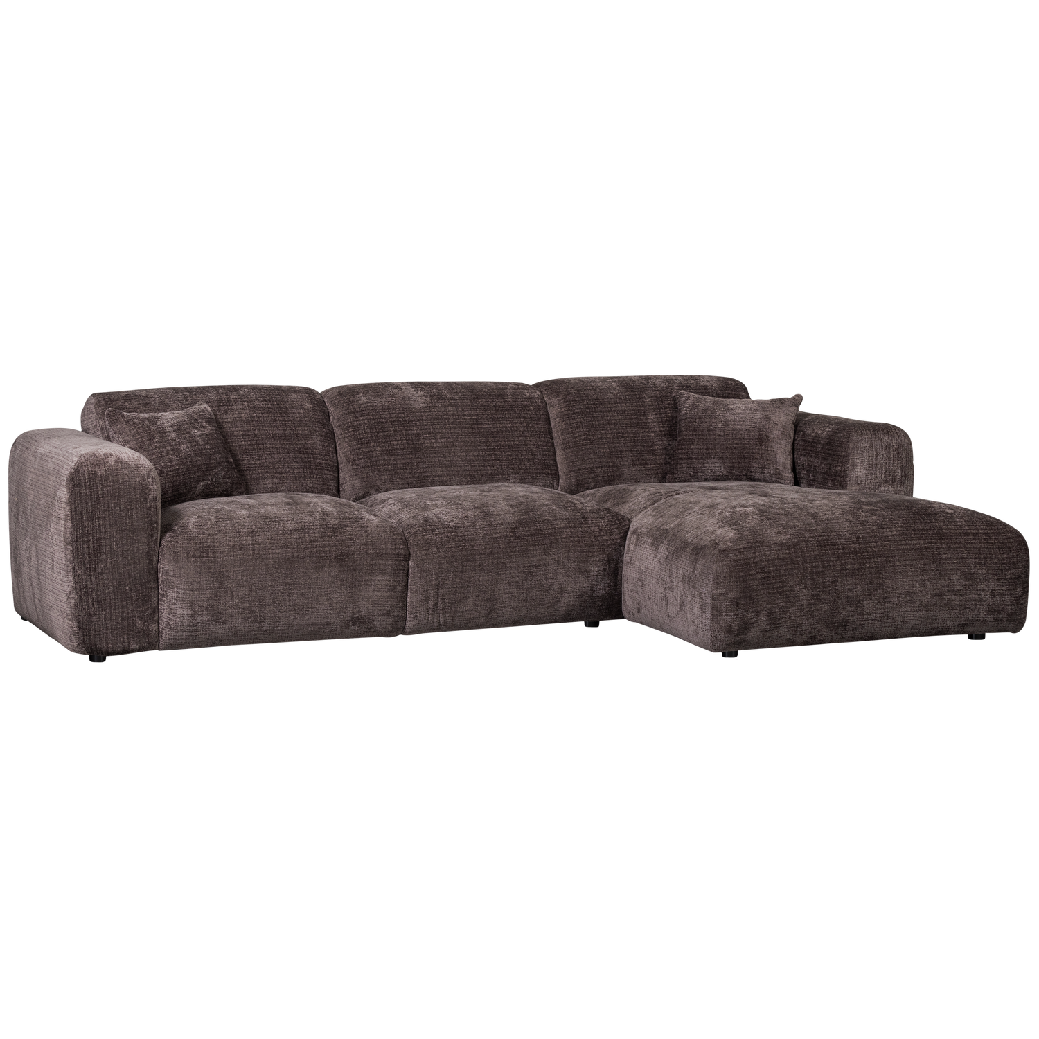 CLOUD CHAISELONGUE RECHTS GEWEBTE CHENILLE WARMES BRAUN