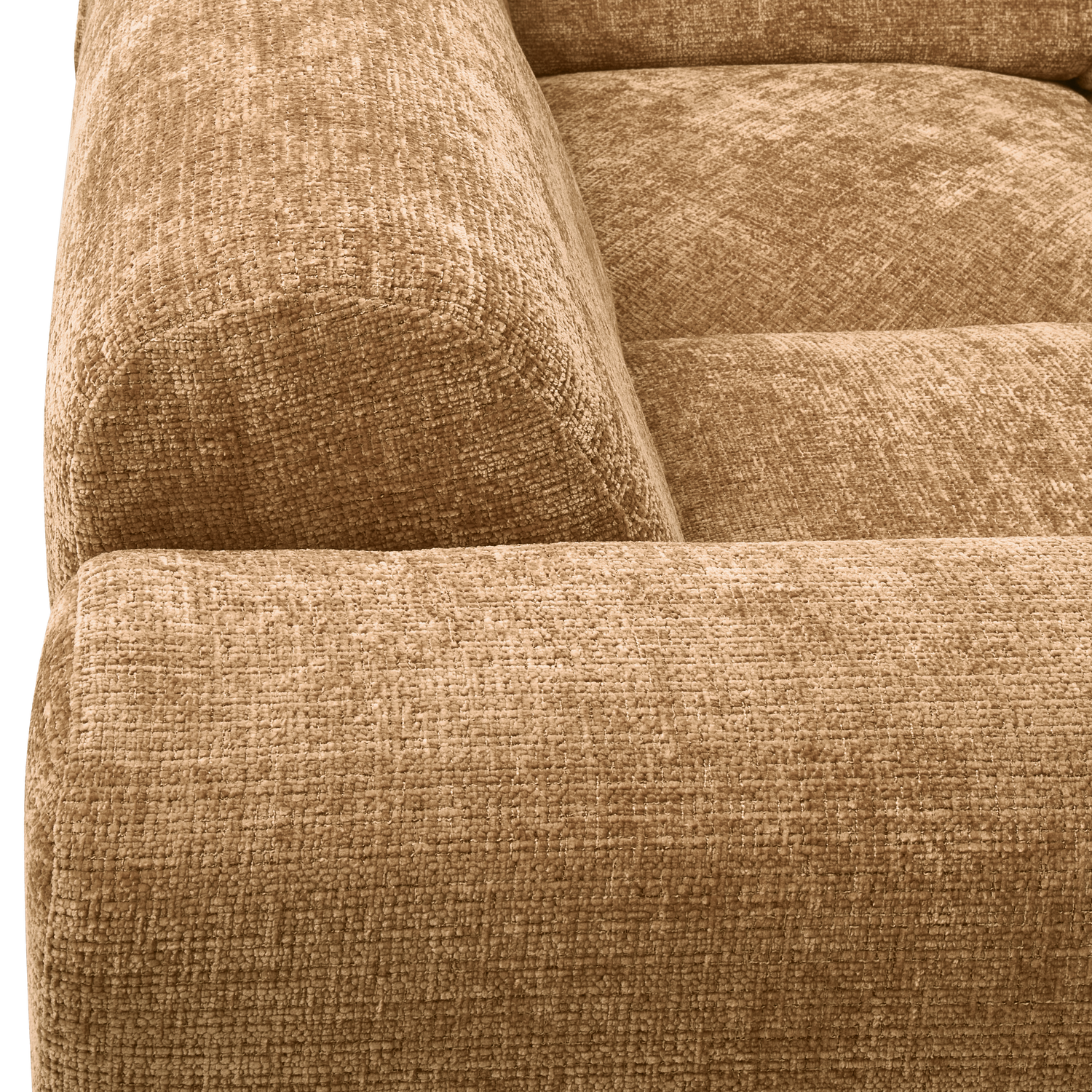 CLOUD ECKSOFA LINKS GEWEBTE CHENILLE HONIGGELB