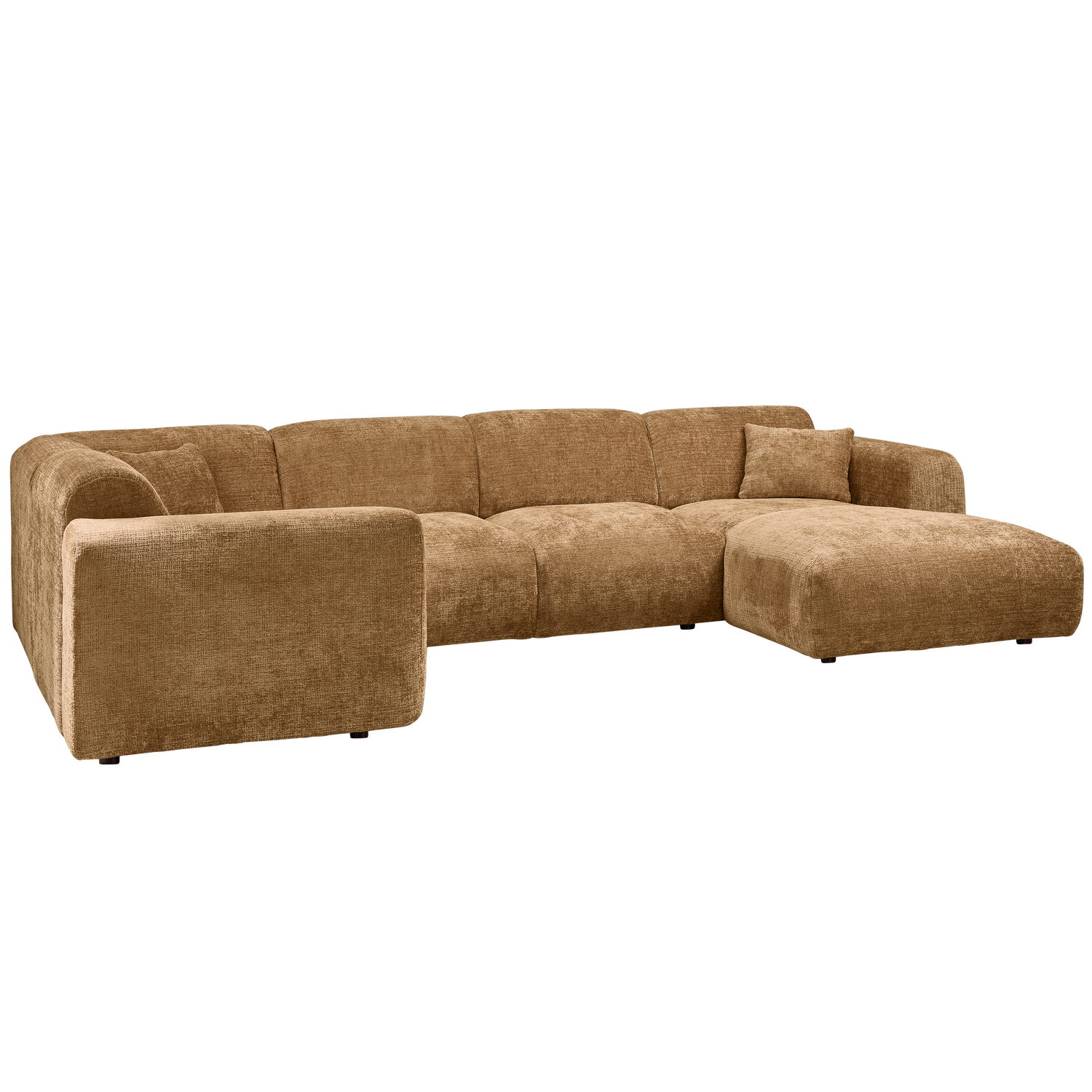 CLOUD ECKSOFA LINKS GEWEBTE CHENILLE HONIGGELB