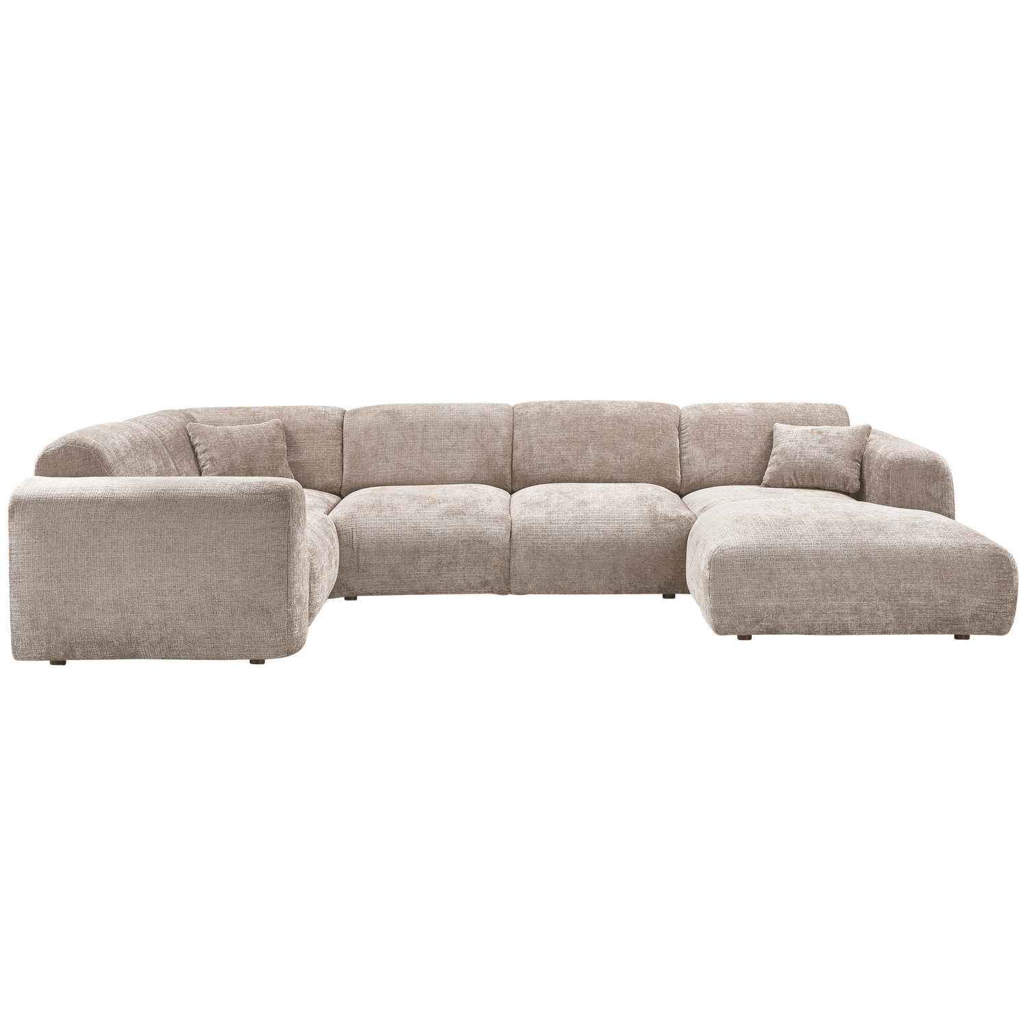 CLOUD ECKSOFA LINKS GEWEBTE CHENILLE NATUR