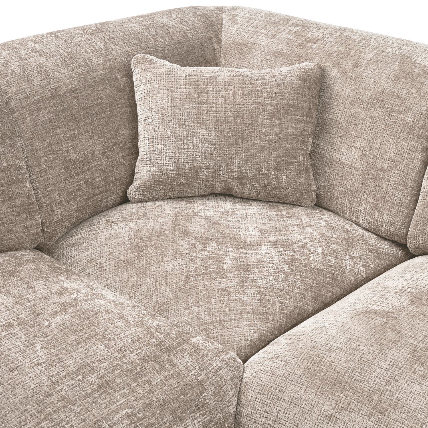 CLOUD ECKSOFA LINKS GEWEBTE CHENILLE NATUR