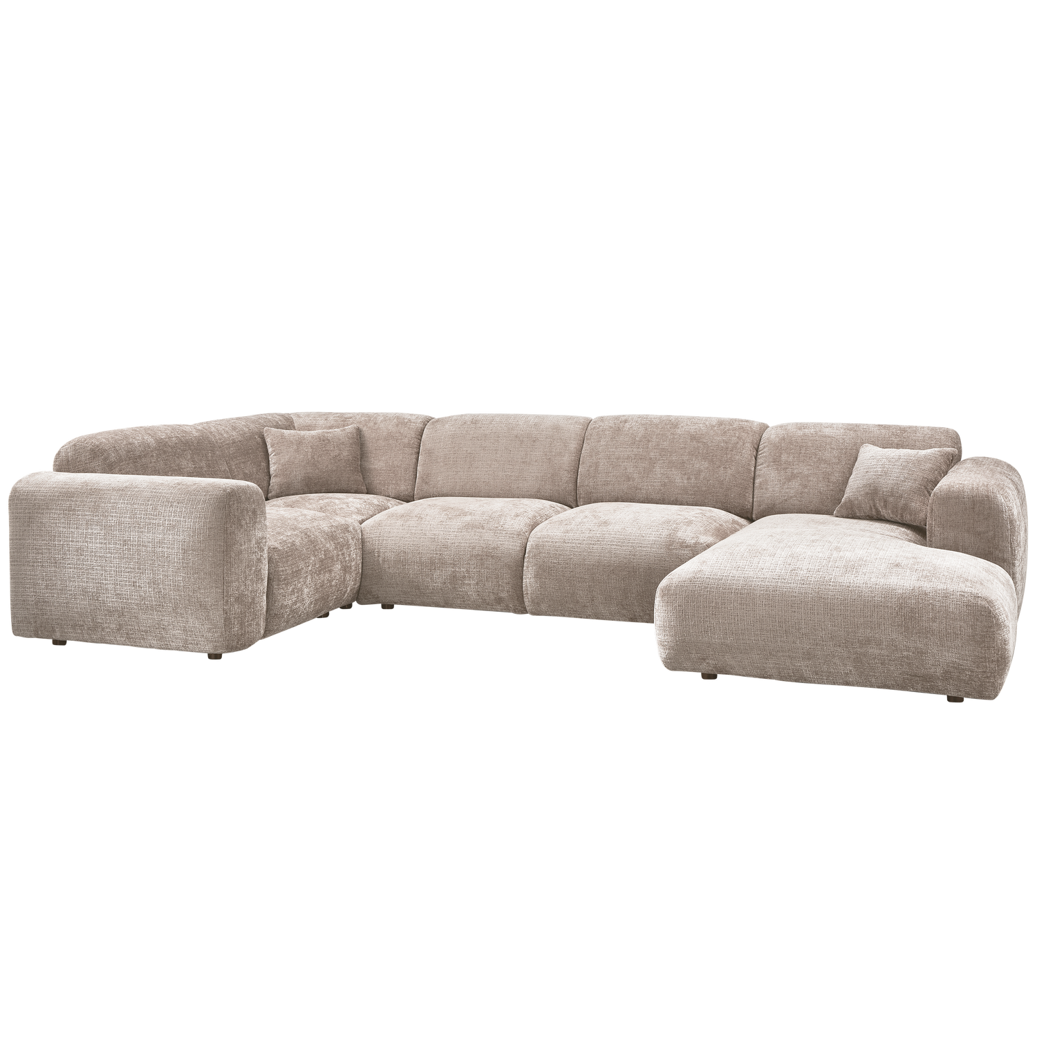 CLOUD ECKSOFA LINKS GEWEBTE CHENILLE NATUR