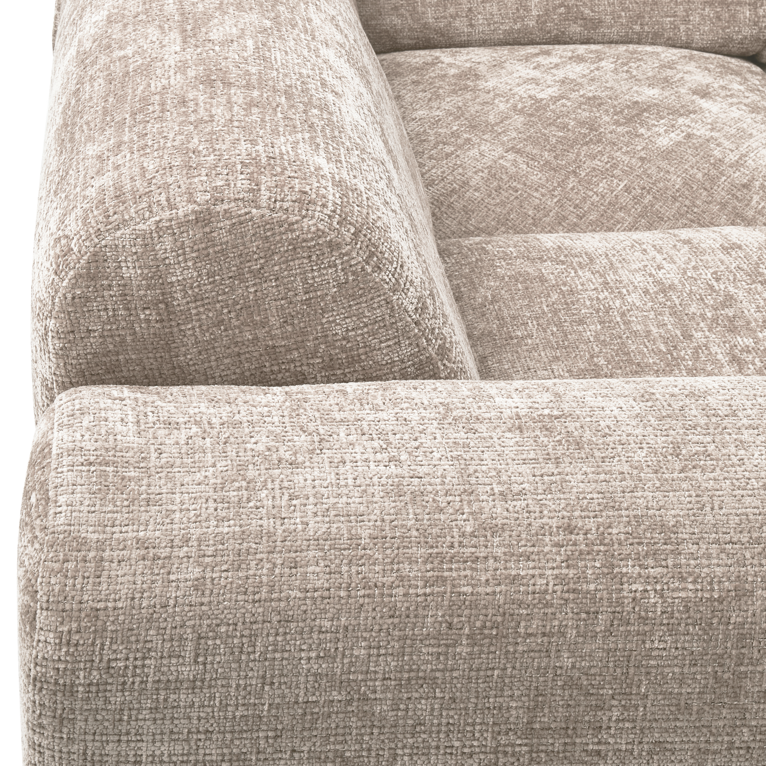 CLOUD ECKSOFA LINKS GEWEBTE CHENILLE NATUR