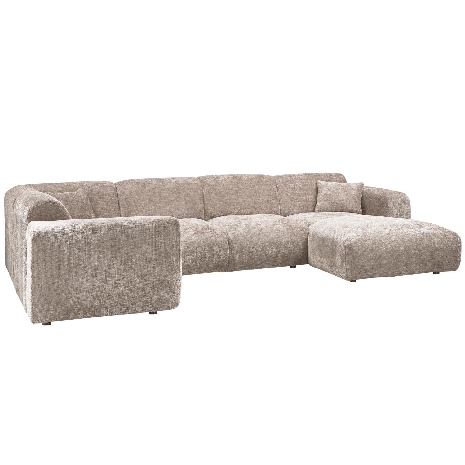 CLOUD ECKSOFA LINKS GEWEBTE CHENILLE NATUR