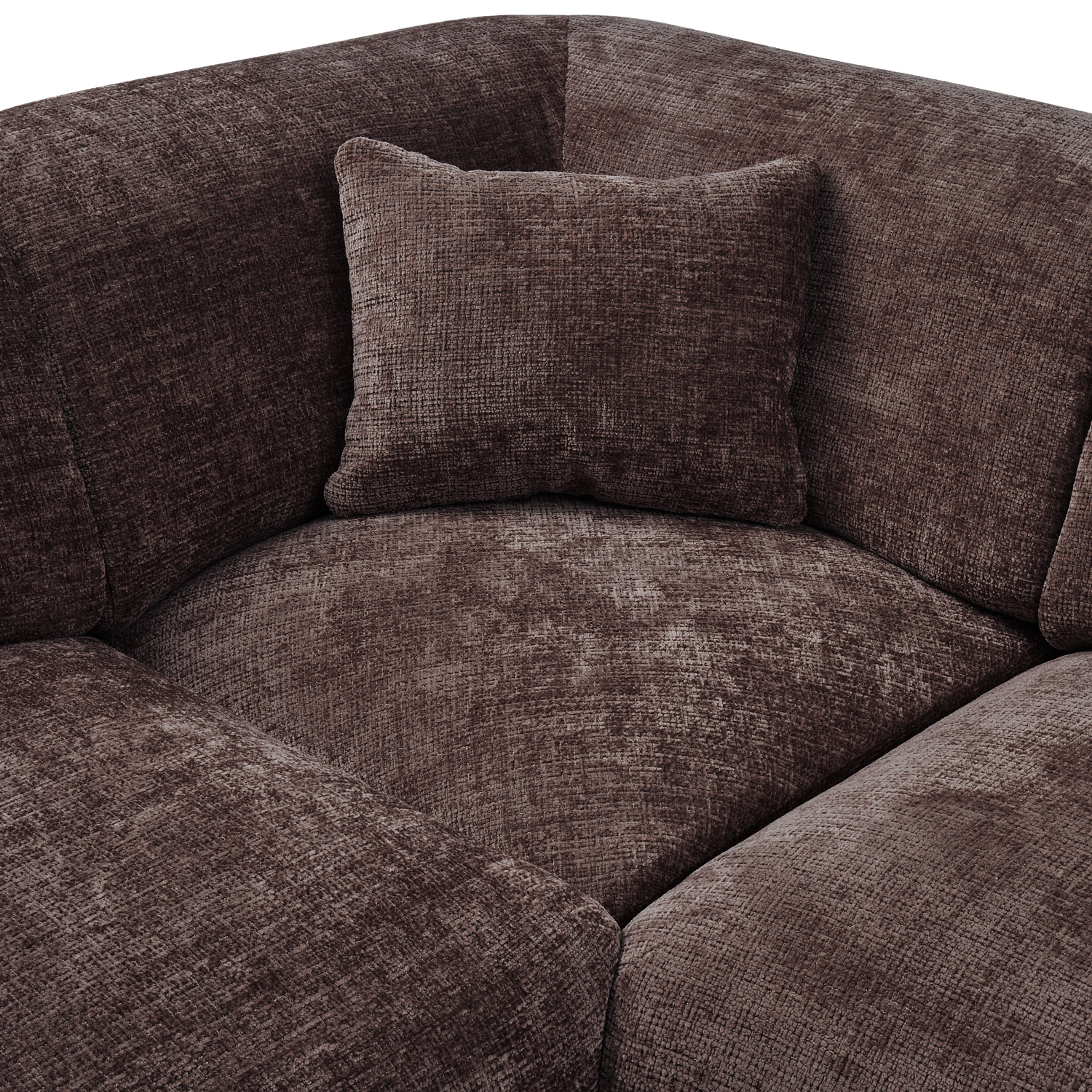 CLOUD ECKSOFA LINKS GEWEBTE CHENILLE WARMES BRAUN