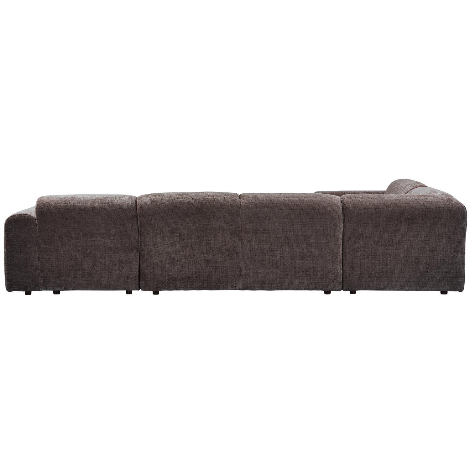 CLOUD ECKSOFA LINKS GEWEBTE CHENILLE WARMES BRAUN