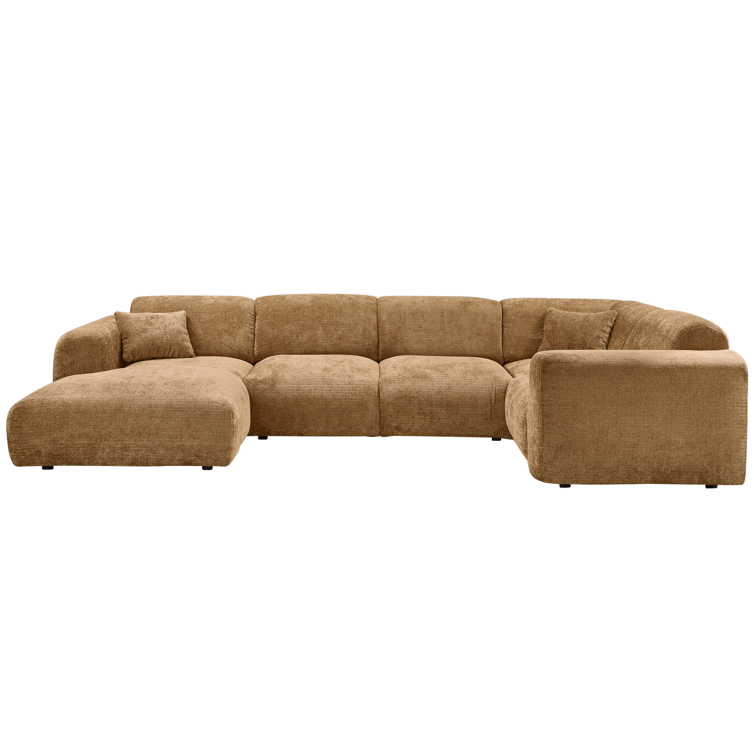 CLOUD ECKSOFA RECHTS GEWEBTE CHENILLE HONIGGELB