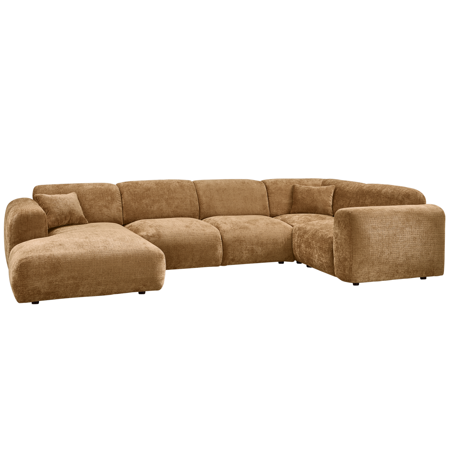 CLOUD ECKSOFA RECHTS GEWEBTE CHENILLE HONIGGELB