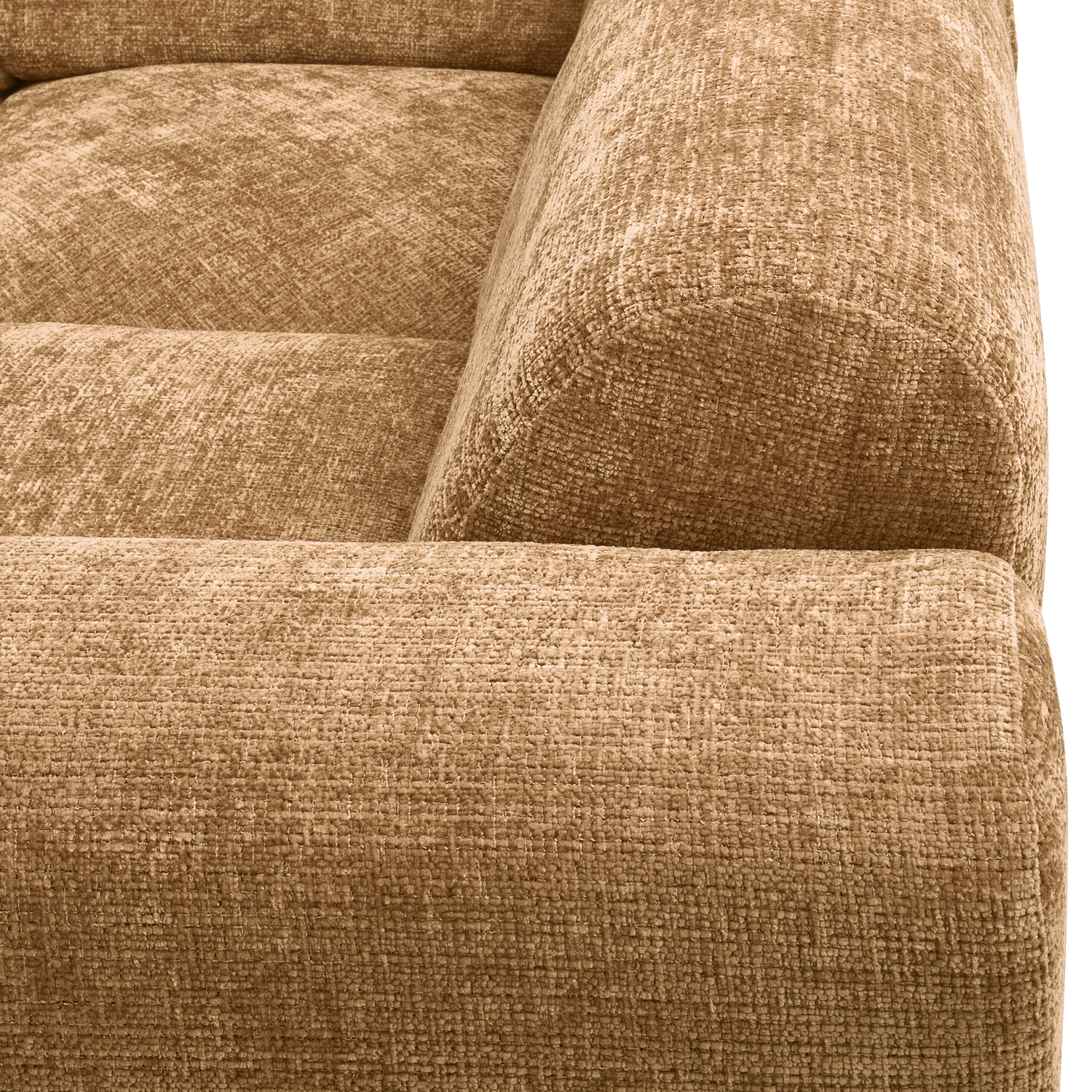 CLOUD ECKSOFA RECHTS GEWEBTE CHENILLE HONIGGELB