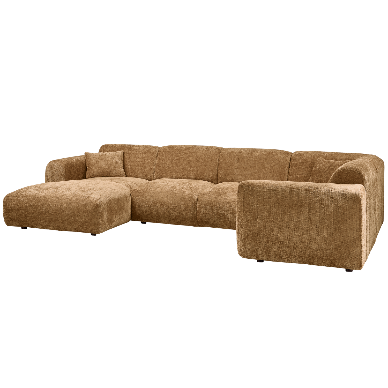 CLOUD ECKSOFA RECHTS GEWEBTE CHENILLE HONIGGELB
