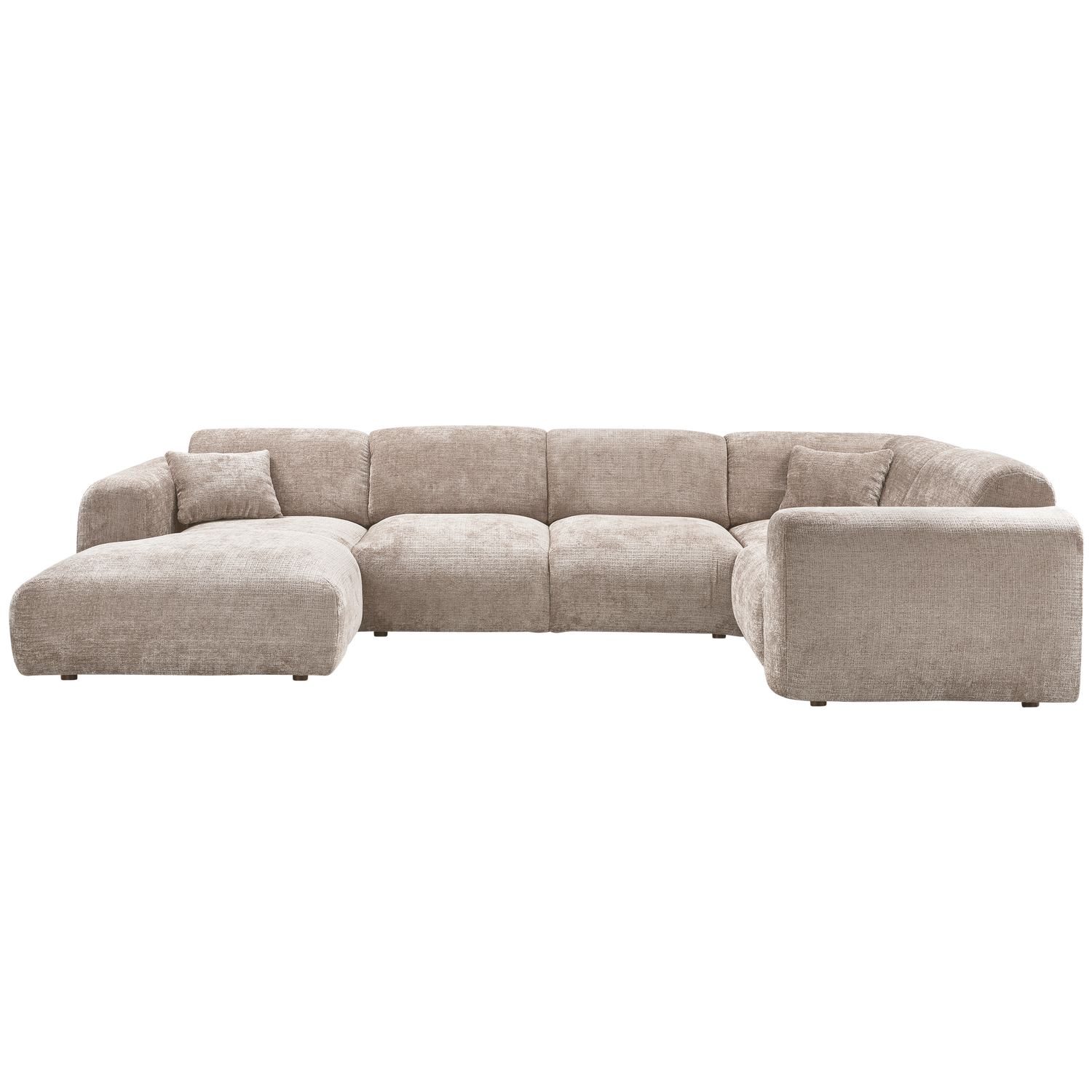 CLOUD ECKSOFA RECHTS GEWEBTE CHENILLE NATUR