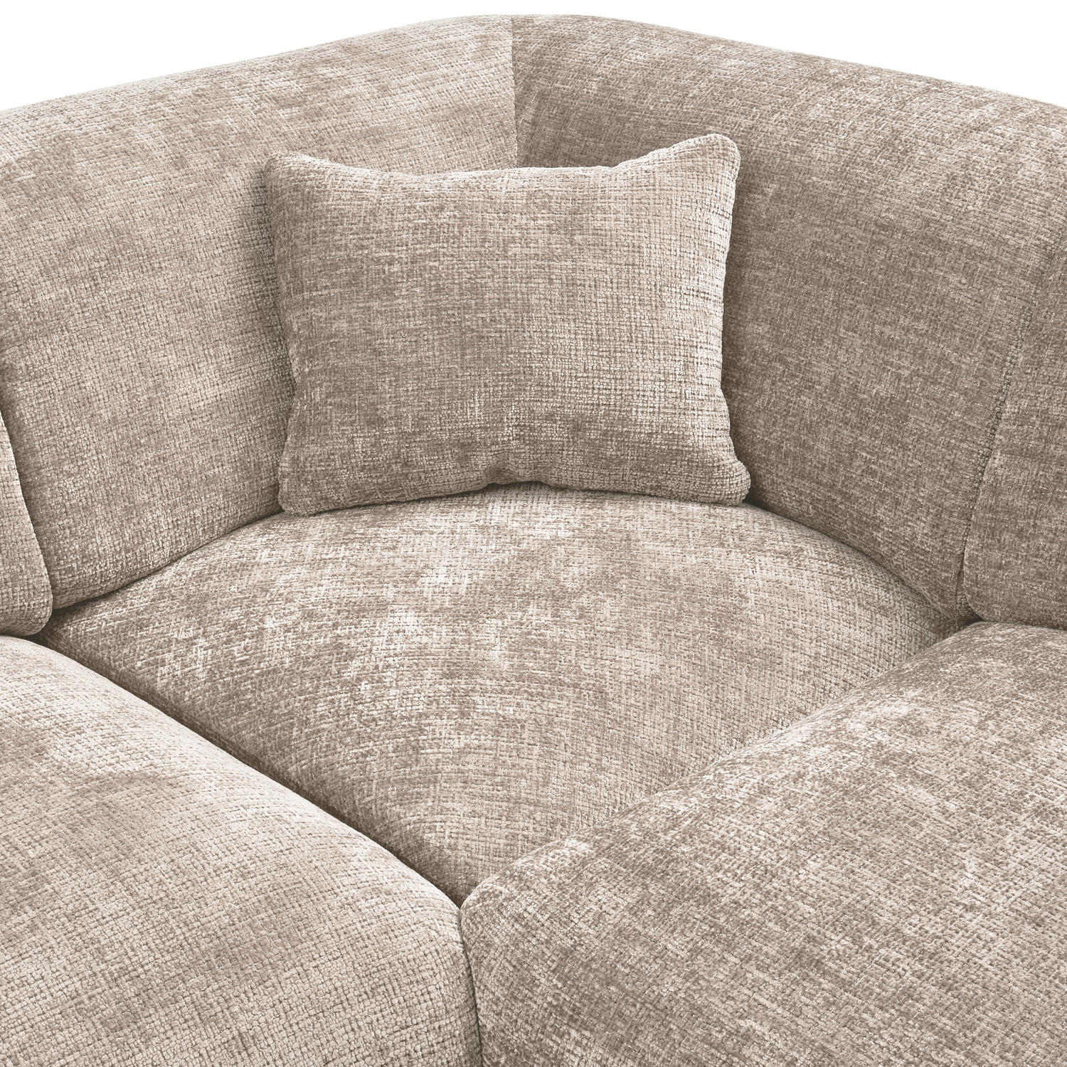 CLOUD ECKSOFA RECHTS GEWEBTE CHENILLE NATUR