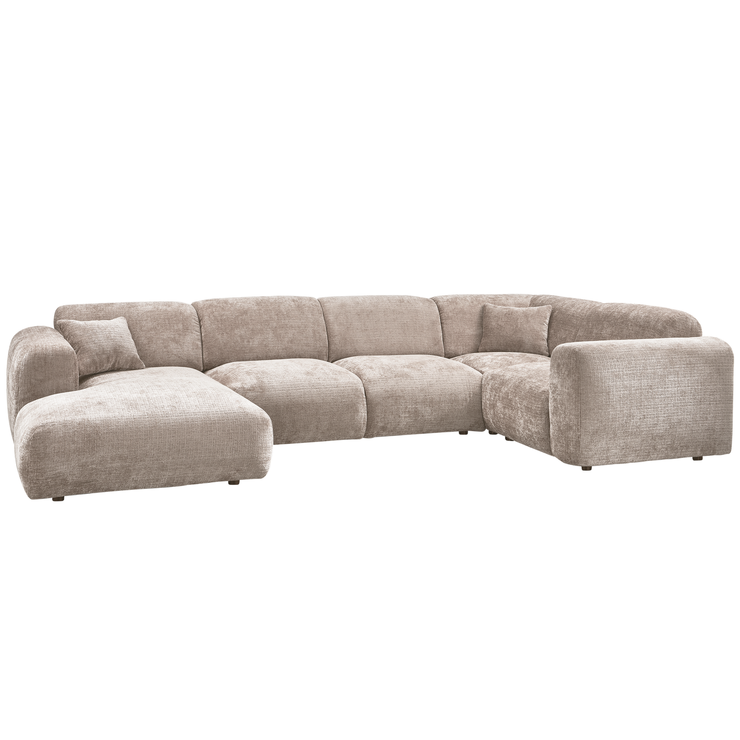 CLOUD ECKSOFA RECHTS GEWEBTE CHENILLE NATUR