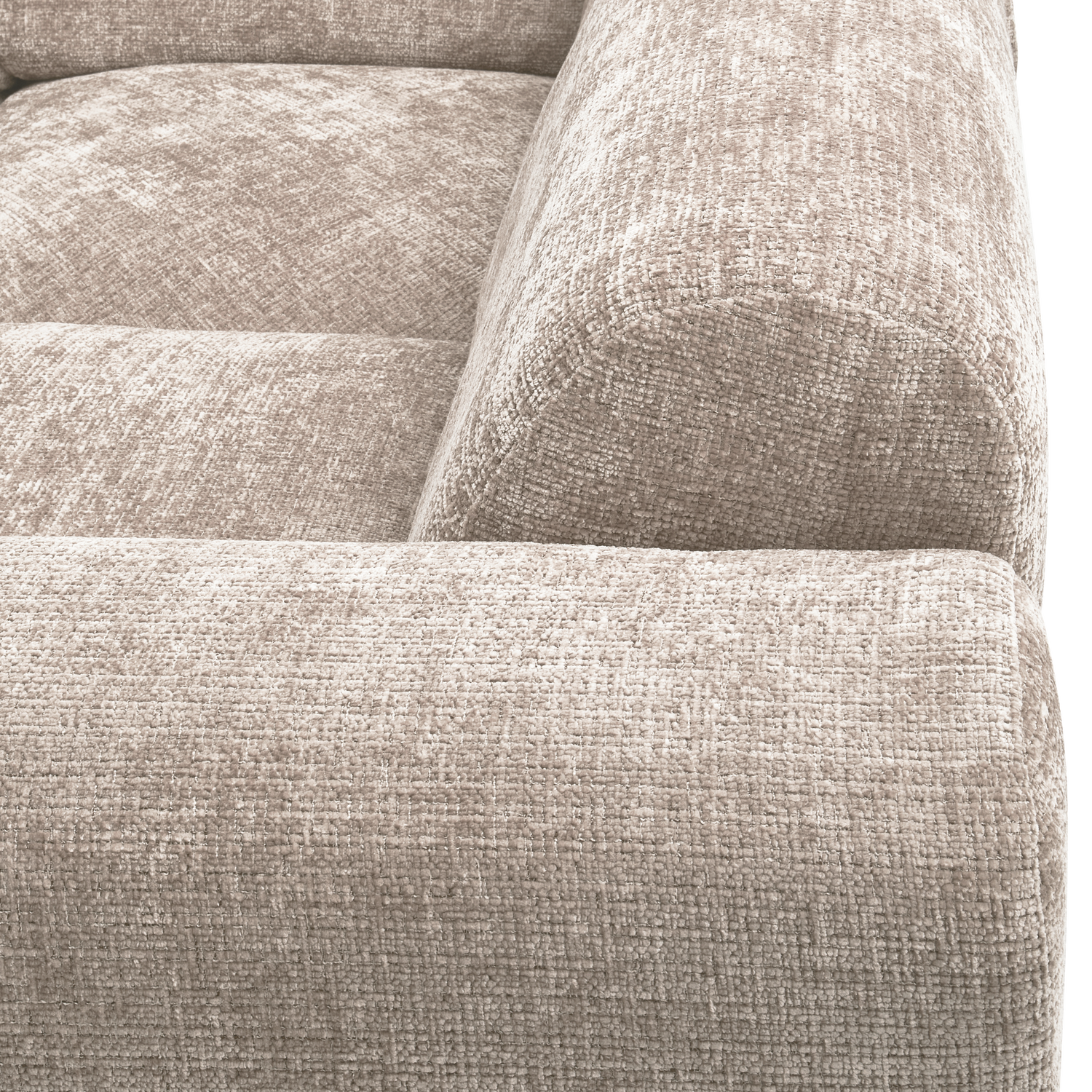 CLOUD ECKSOFA RECHTS GEWEBTE CHENILLE NATUR