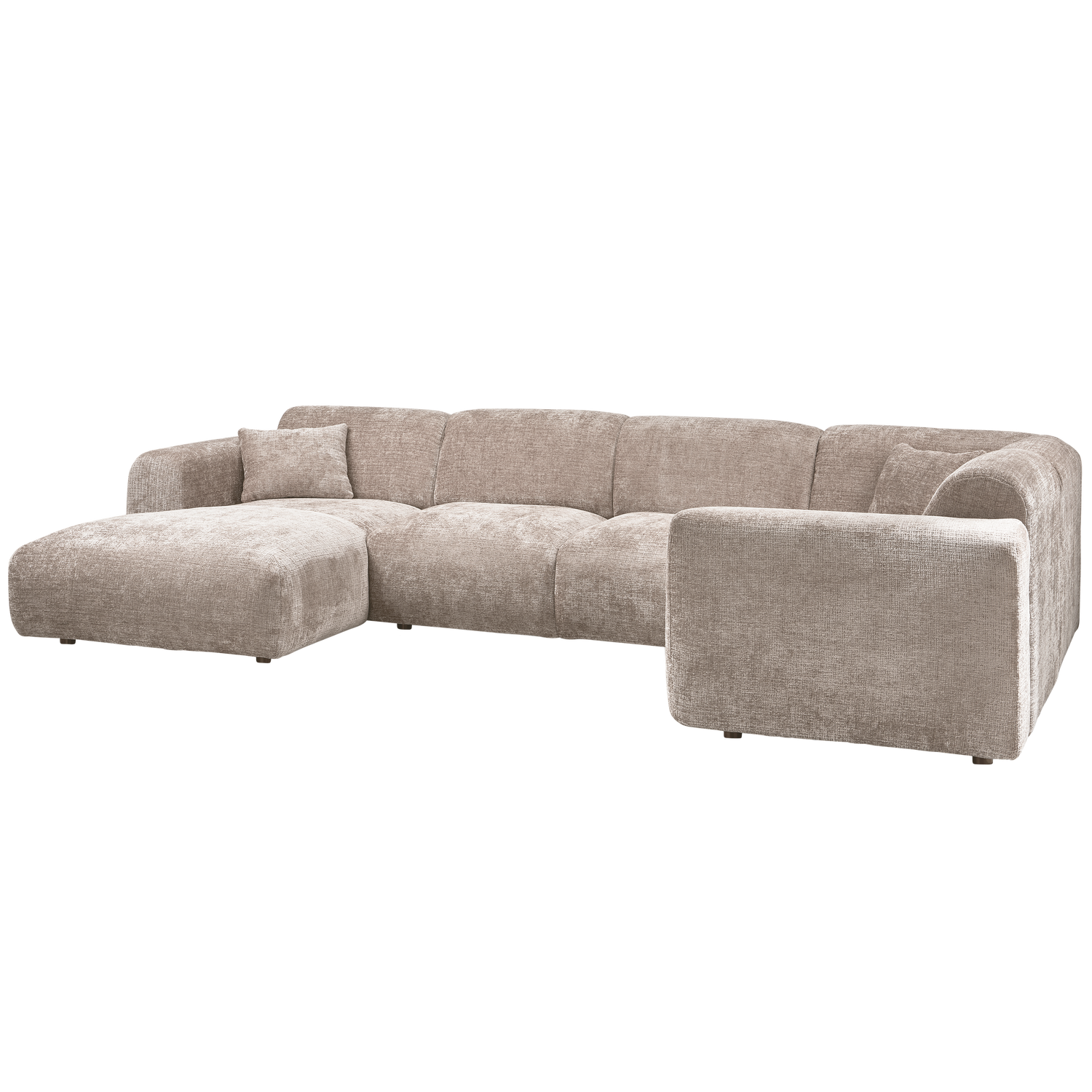 CLOUD ECKSOFA RECHTS GEWEBTE CHENILLE NATUR