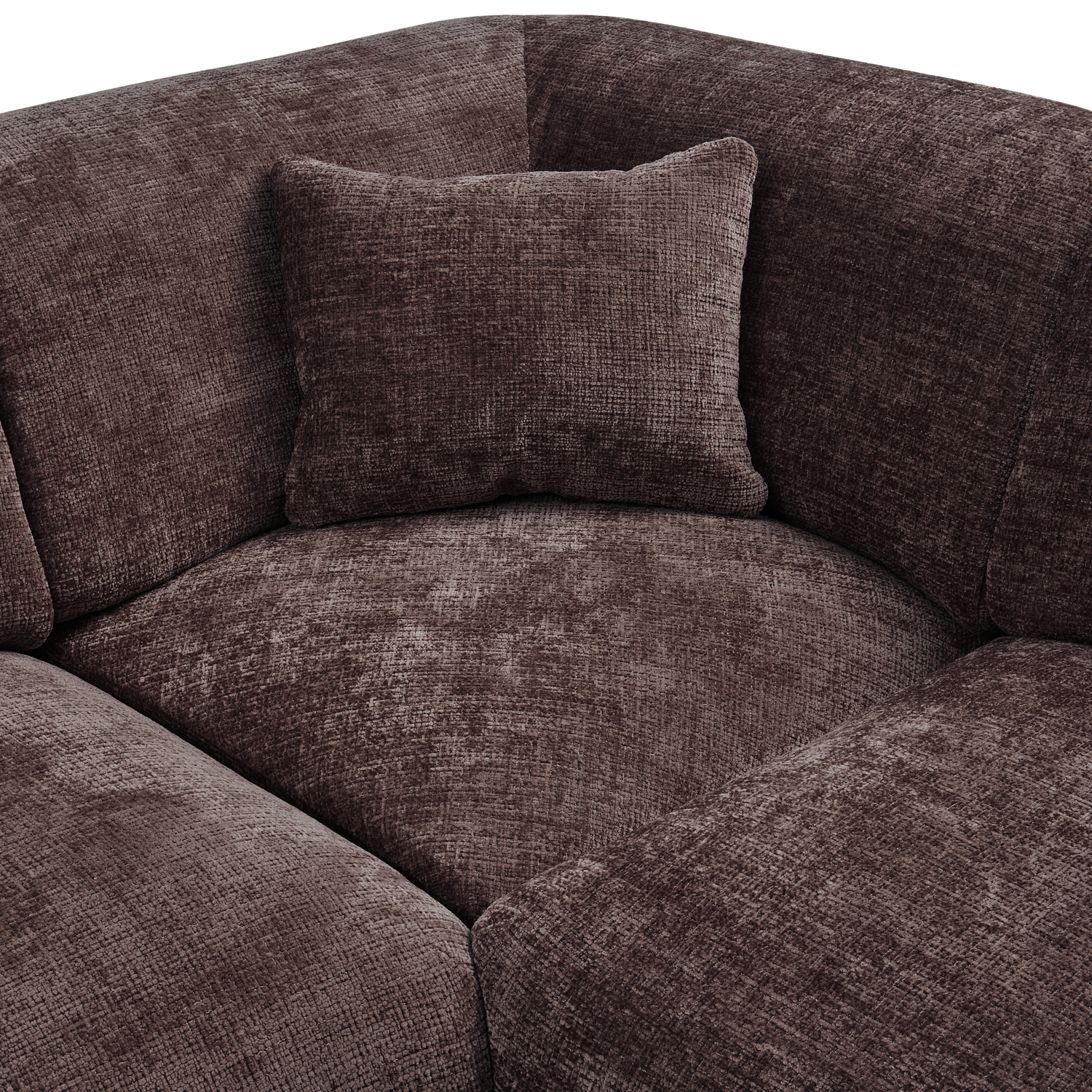 CLOUD ECKSOFA RECHTS GEWEBTE CHENILLE WARMES BRAUN